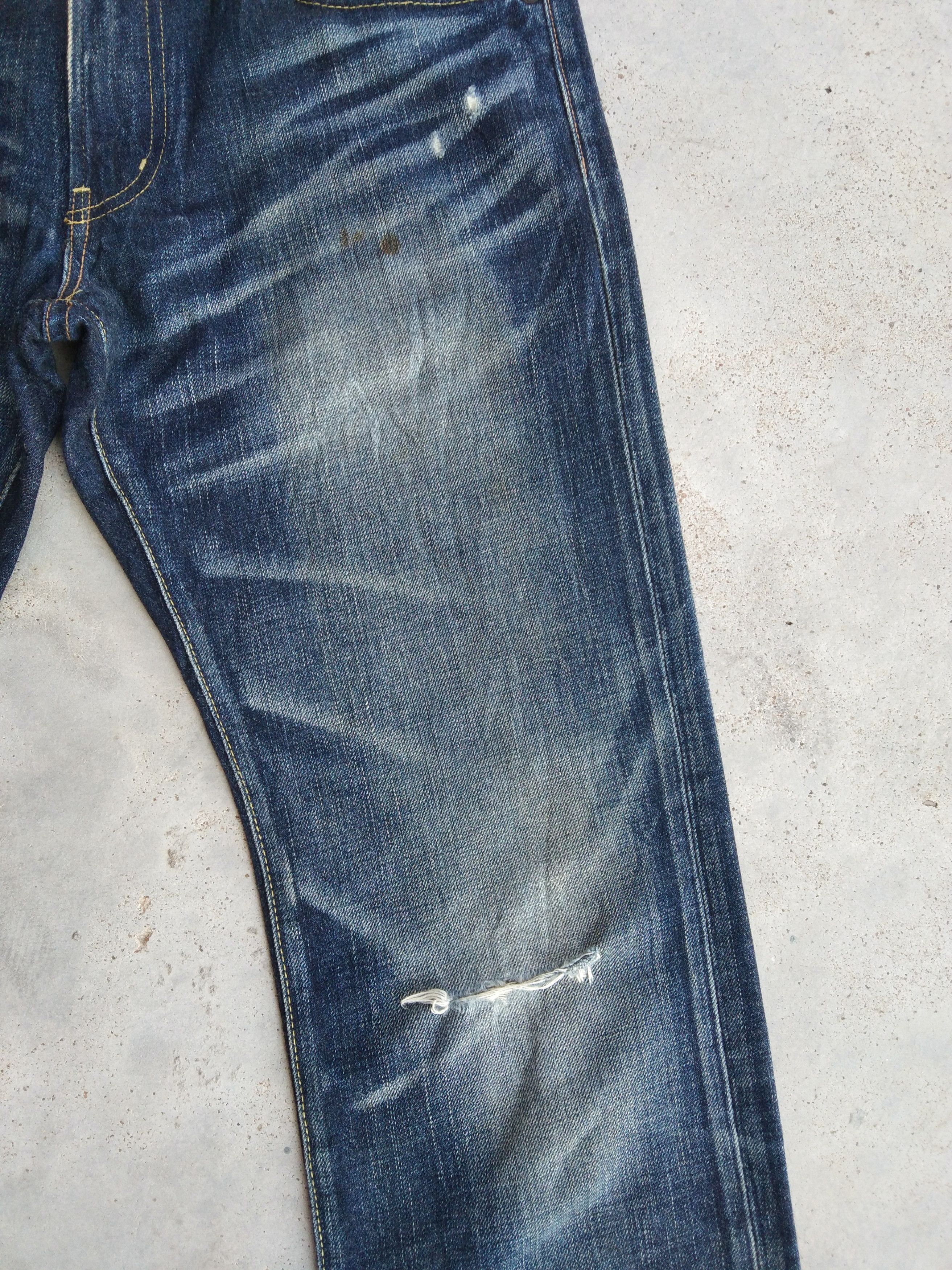 Japanese Brand Vintage Back Number No.01 Faded Blue Distressed Jeans 30x33 Size US 30 / EU 46 - 3 Thumbnail