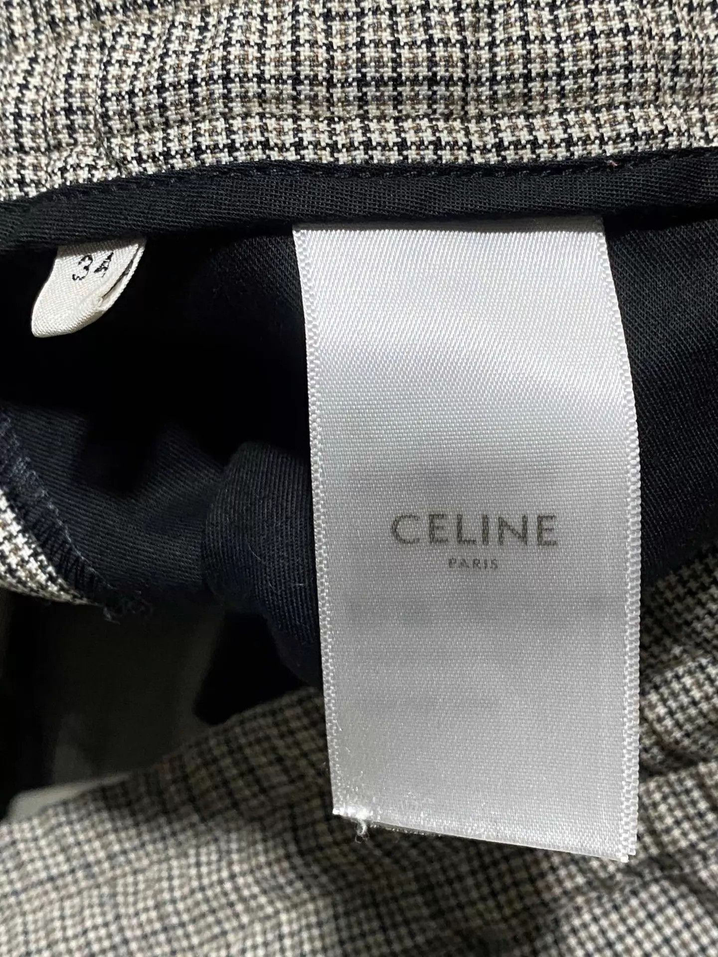 Celine Celine gingham light khaki drawstring cargo pants Size 24" / US 00 / IT 34 - 4 Thumbnail