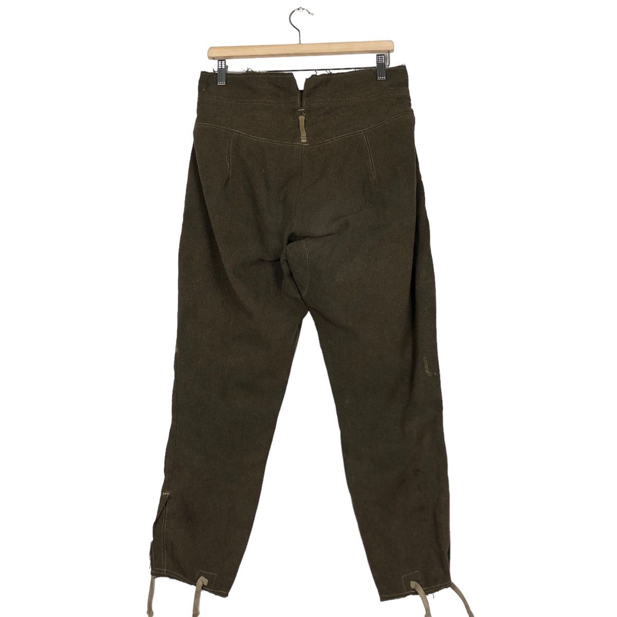 Vintage 🔥TRUE VINTAGE 40’s MILITARY WOOL PANTS CROPPED SMOCKED Size US 32 / EU 48 - 8 Thumbnail