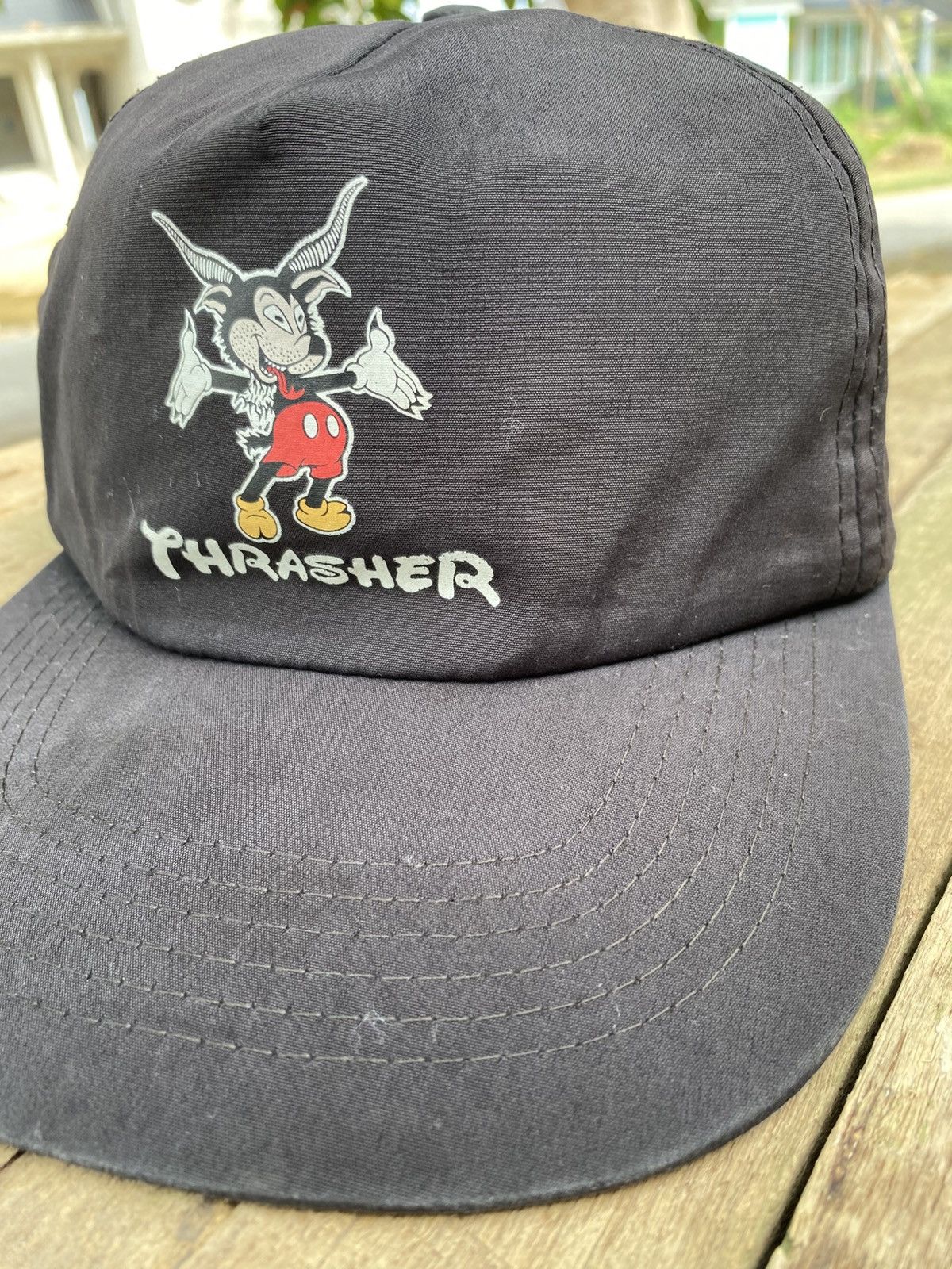 Vintage Rare🔥Vintage Thrasher Mickey Mouse Goat Baphomet Cap Hats Size ONE SIZE - 5 Thumbnail