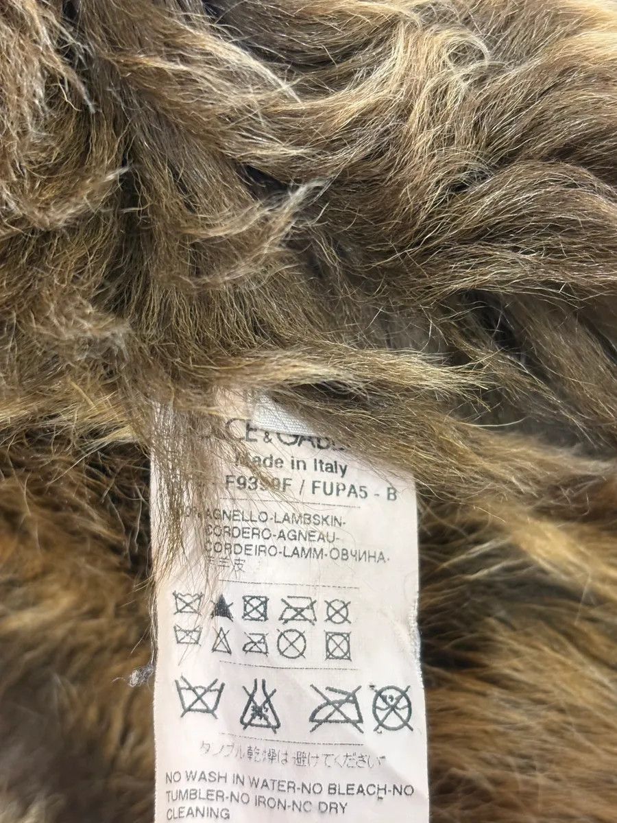 Dolce & Gabbana 2000s Dolce & Gabbana Beige Asymmetrical Fur Collar Suede Leather Jacket Size M / US 6-8 / IT 42-44 - 11 Thumbnail