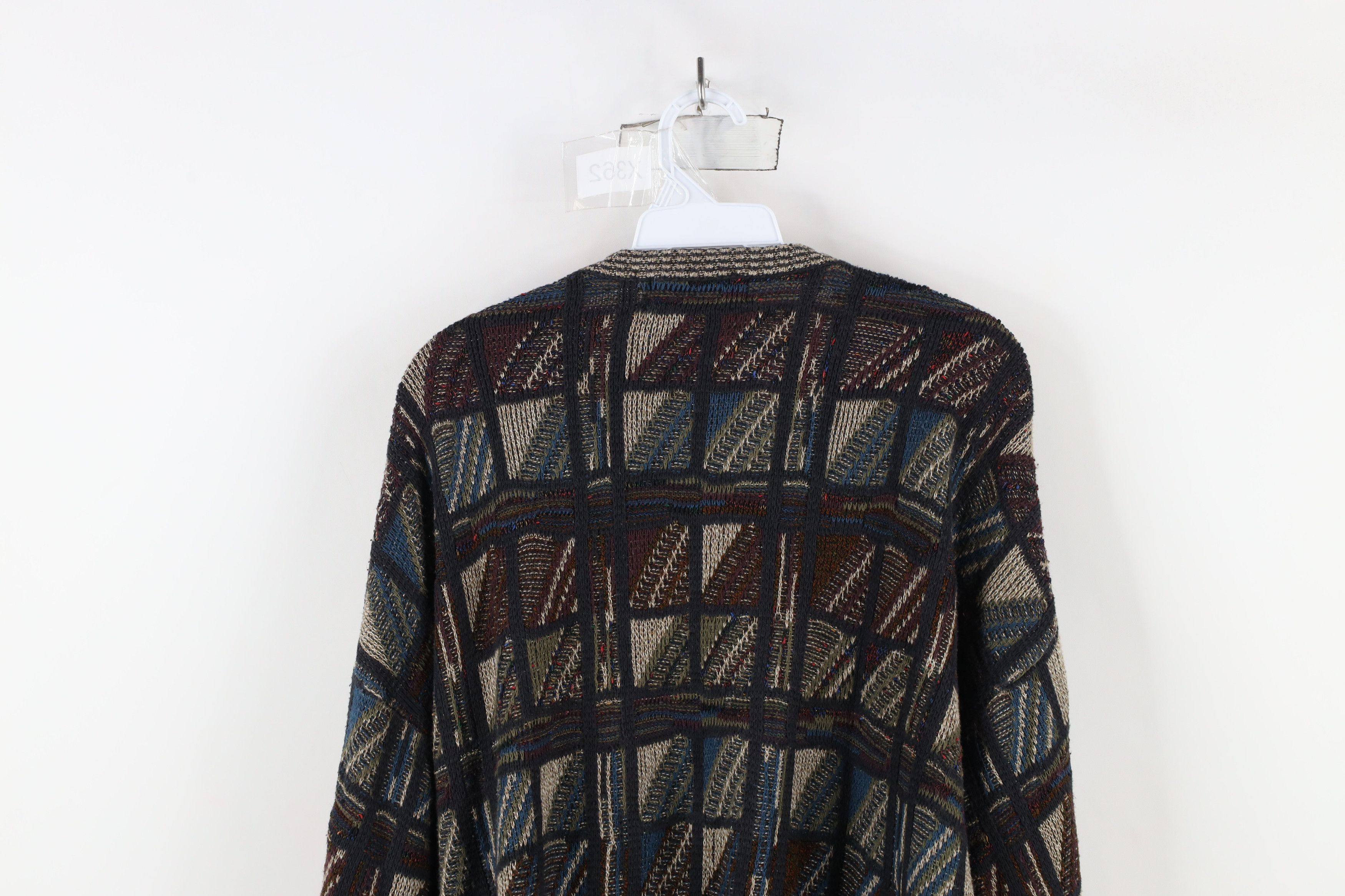 Vintage Vintage 90s Coogi Style Rainbow Checkered Knit Sweater USA Size US L / EU 52-54 / 3 - 9 Thumbnail