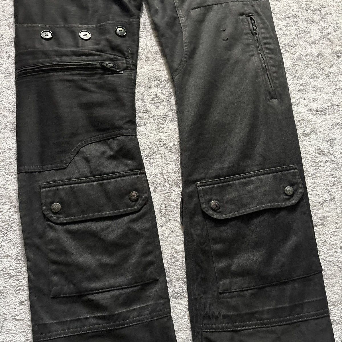20471120 20471120 Paper Reconstructed Military Cargo Pants Black | 35 Size US 35 - 7 Thumbnail