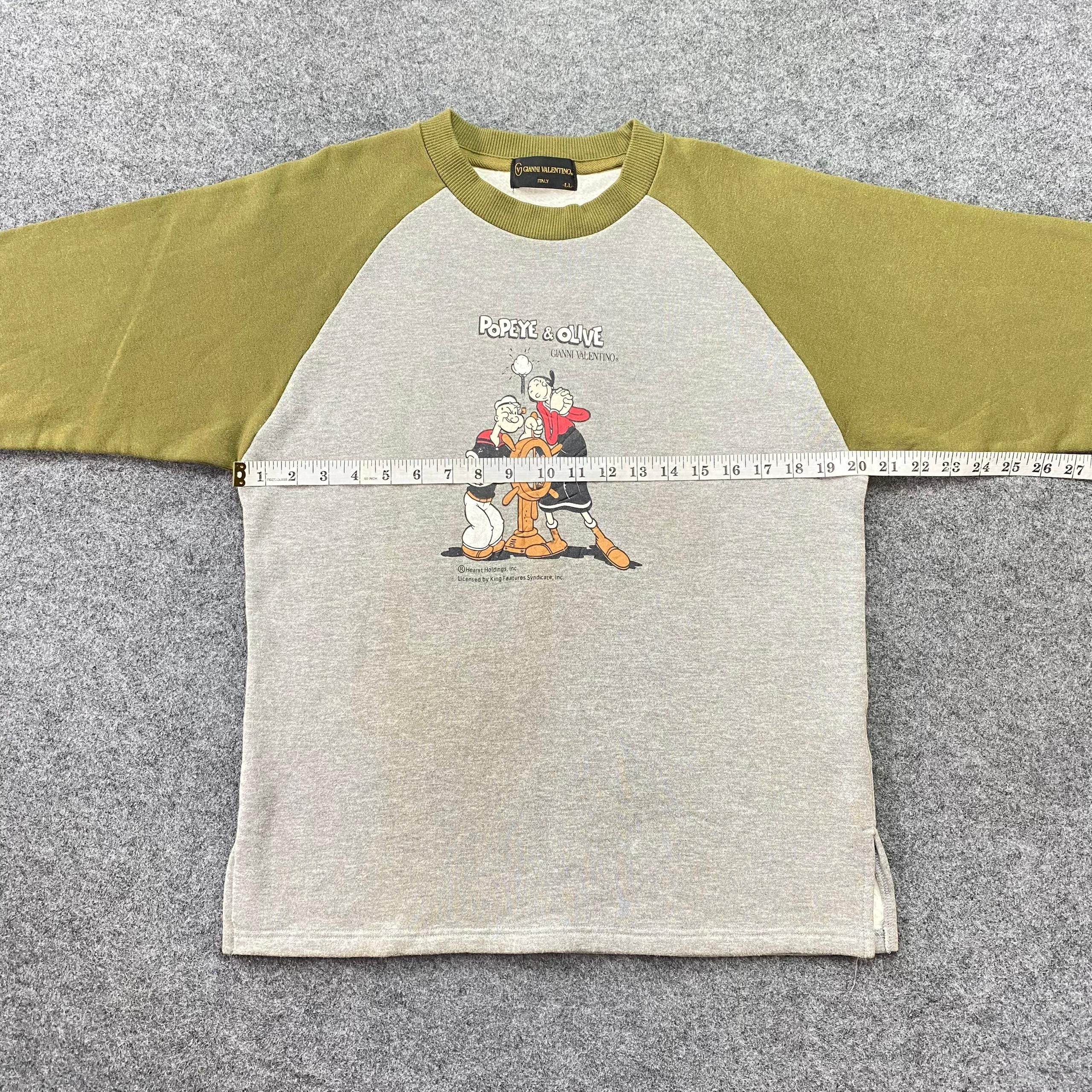 Gianni Valentino Vintage Gianni Valentino Popaye Olive Long Sleeve Shirt Size US L / EU 52-54 / 3 - 3 Thumbnail