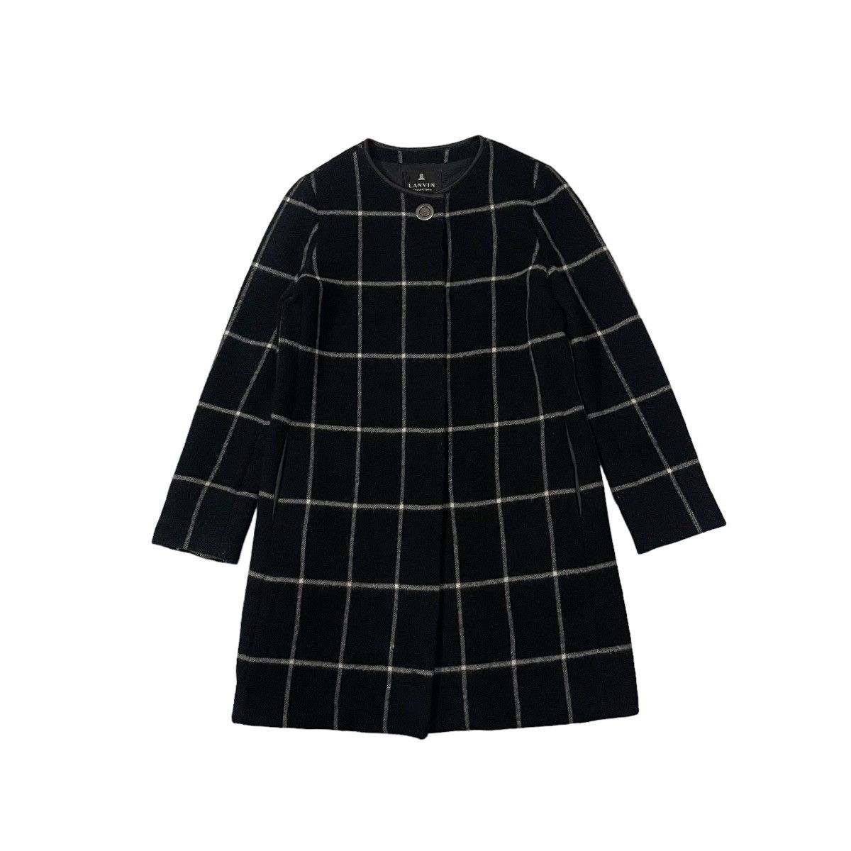 Lanvin Vintage Lanvin Collection Wool Tartan Long Jacket Size M / US 6-8 / IT 42-44 - 1 Thumbnail