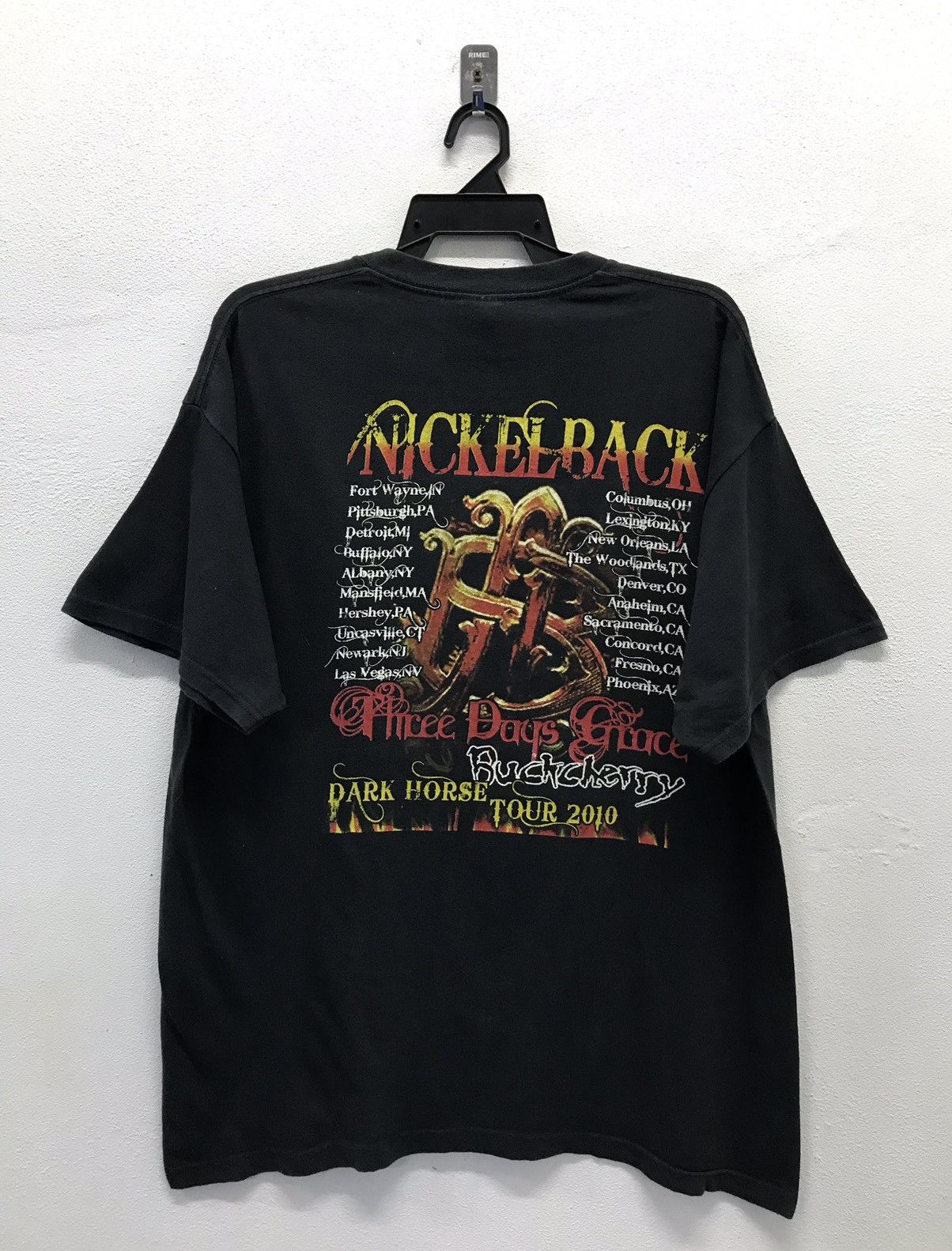 Band Tees Vintage Nickelback Park Horse Tour 2010 delta Shirt Size US XL / EU 56 / 4 - 2 Thumbnail
