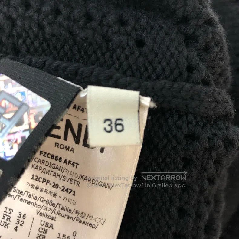 Fendi Fendi FF Cut-Out Printed Cardigan Size XXS / US 00 / IT 34 - 4 Thumbnail