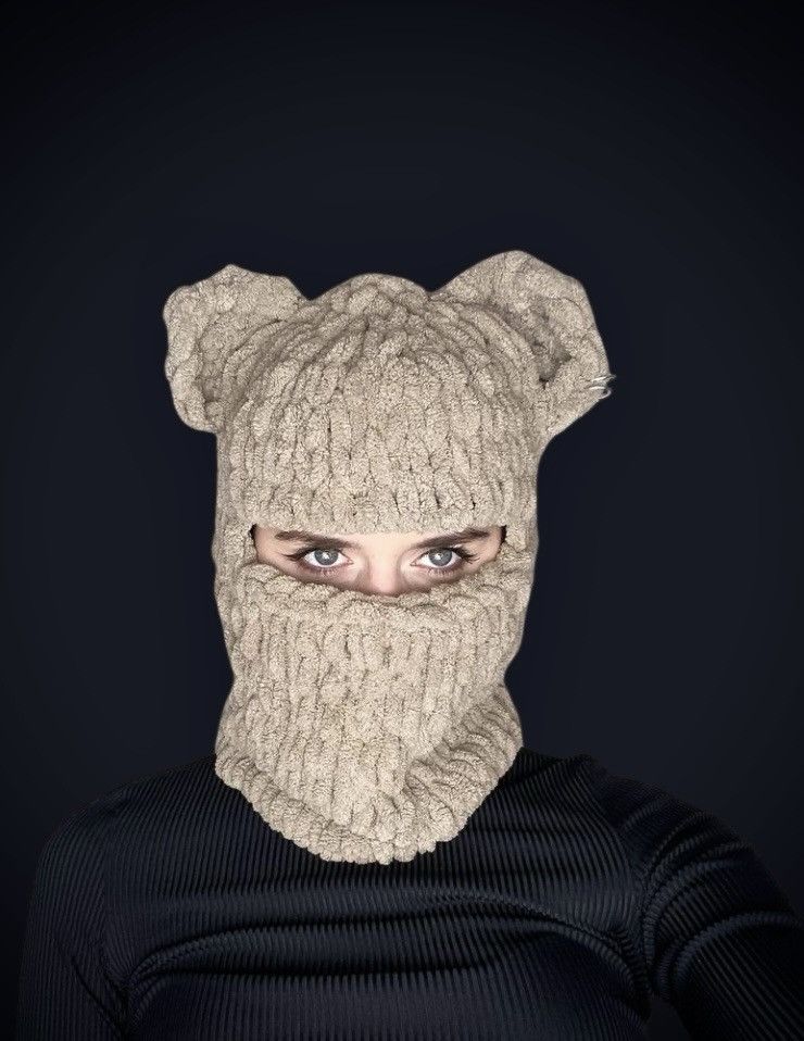 Handmade knitted balaclava 🐻 style