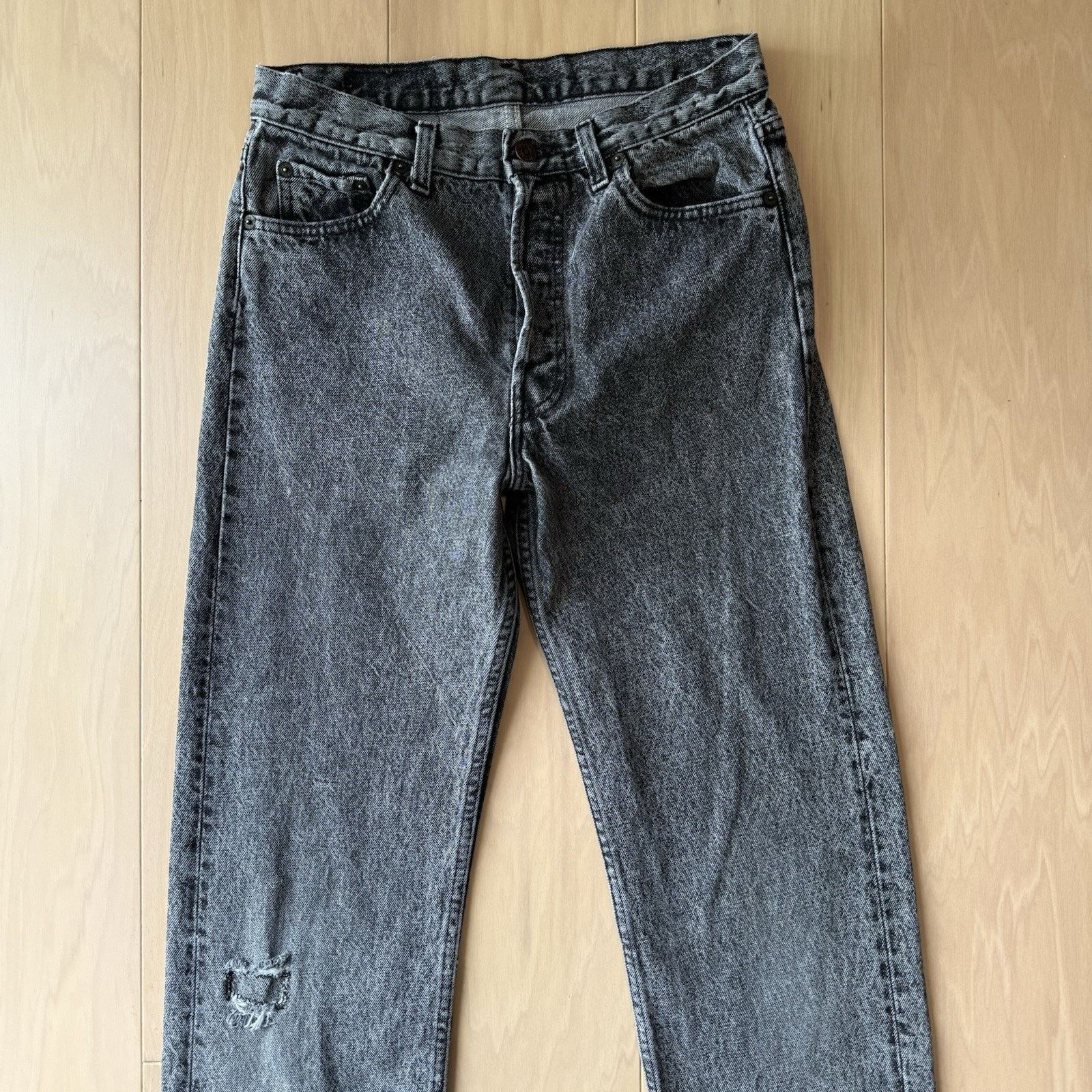 Levi's × Vintage Vintage Levis 501 Jeans 29 Black Stone Wash 80s Denim USA Size US 29 - 2 Thumbnail
