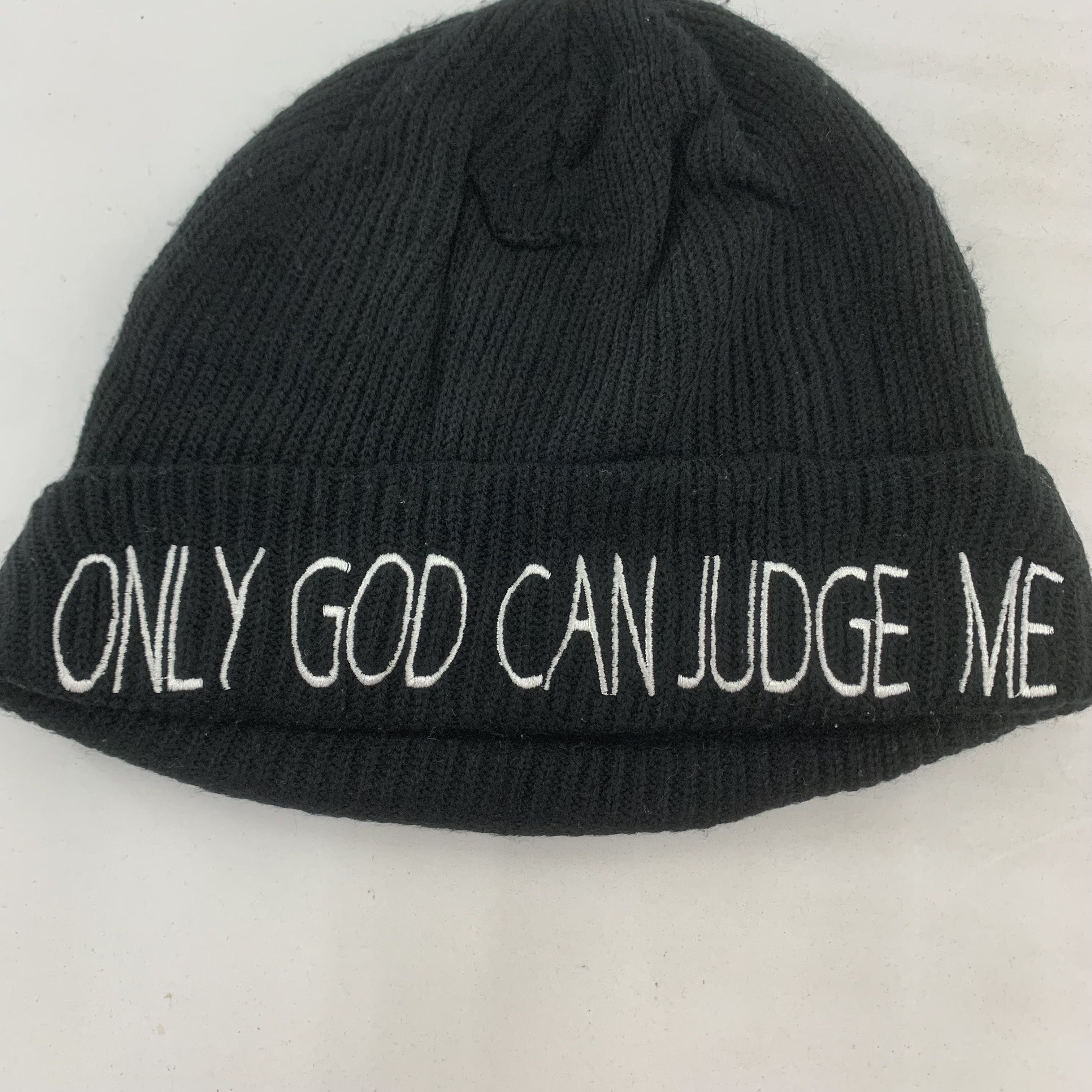 Vintage Only God Can Judge Me Beanie Hat Snowcap Size ONE SIZE - 5 Thumbnail