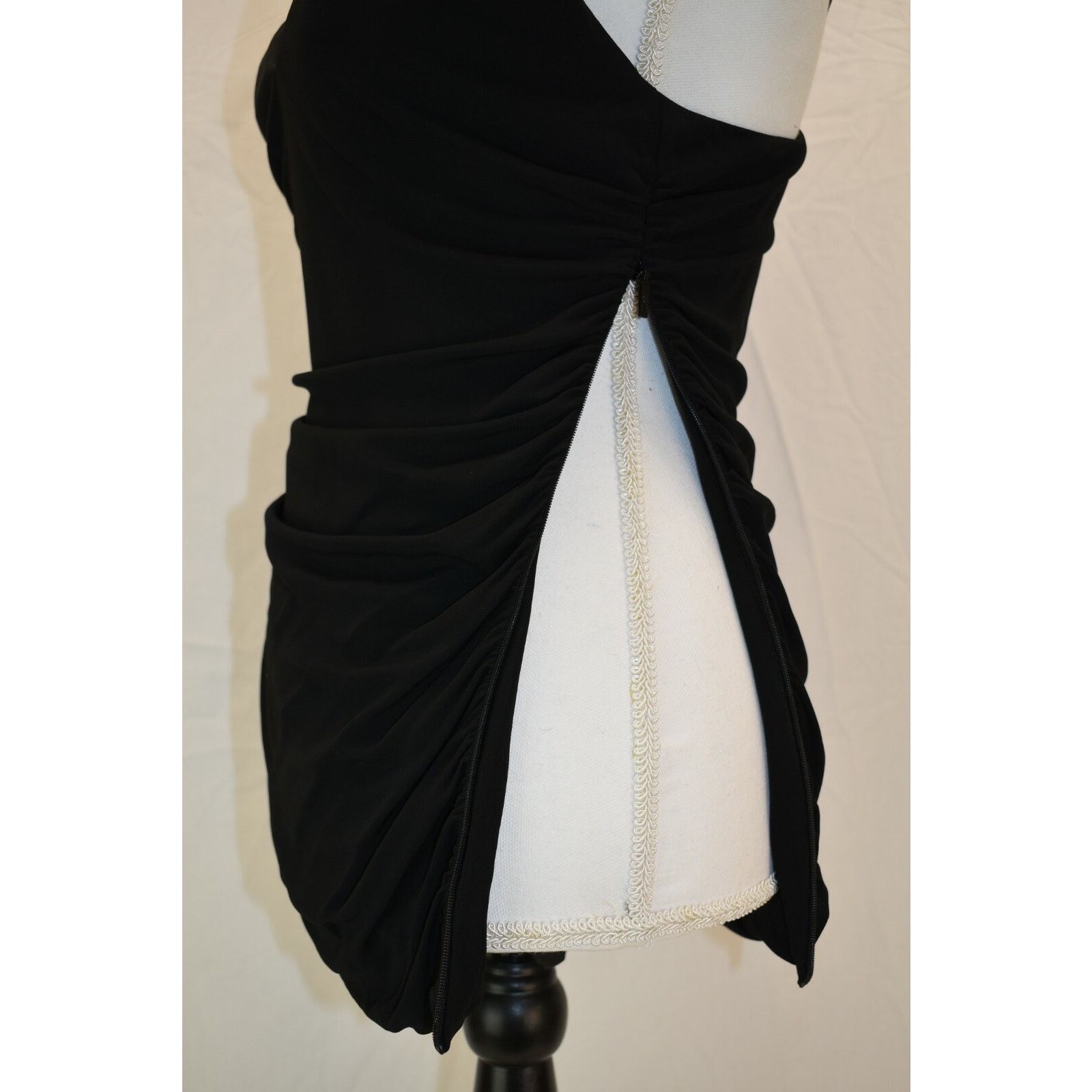 Versace VERSACE A55371 BLACK SILK GOLD RING DRESS BLOUSE TOP 42 IT Size L / US 10 / IT 46 - 8 Thumbnail