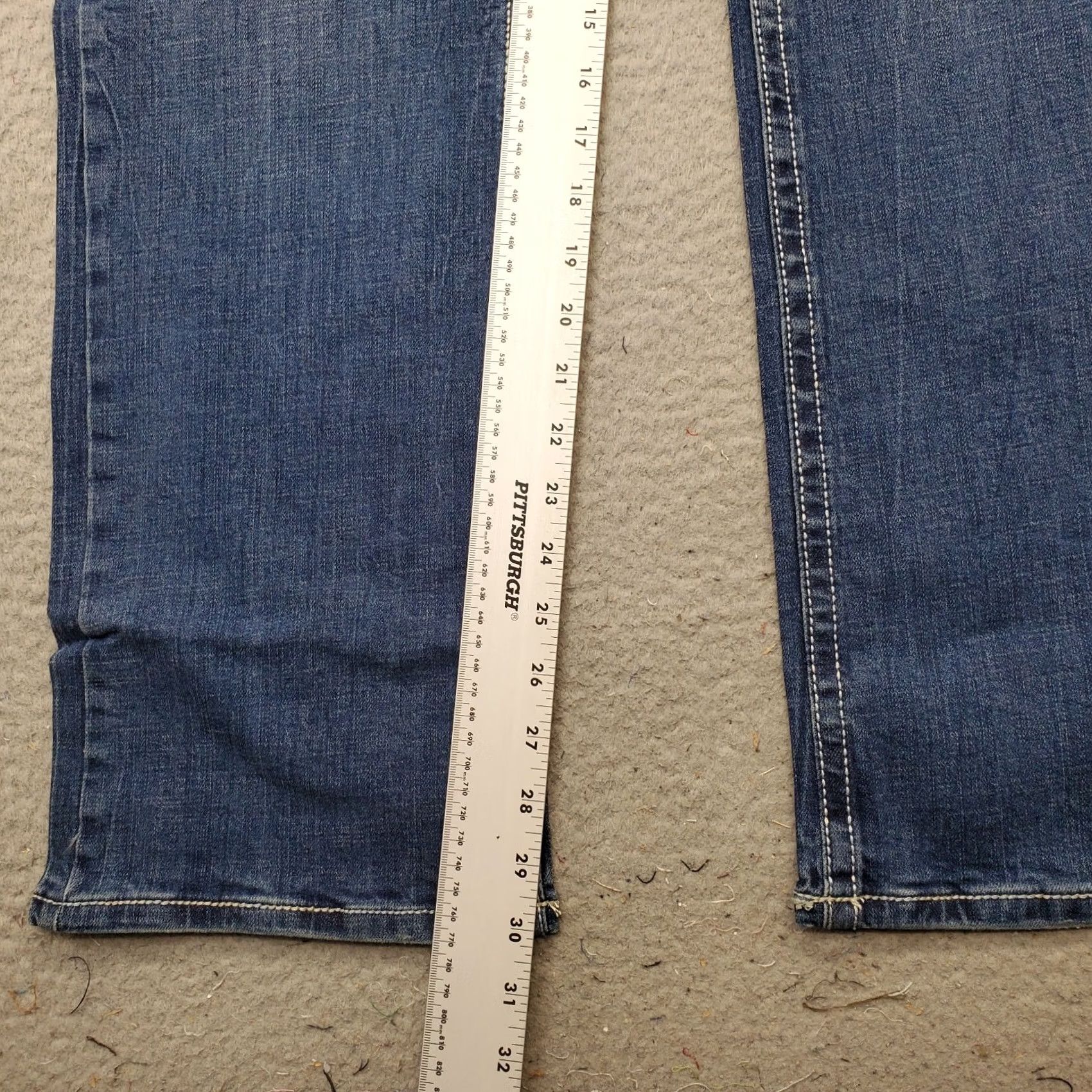 Denime Axel Jeans Mens Bootcut 32x32 Blue Denim Stretch Slim Contrast Stitch AXMB0056 Jeans Mens Size 32 Blue 5-Pocket Outdoor Vintage NWT Size US 32 / EU 48 - 4 Thumbnail
