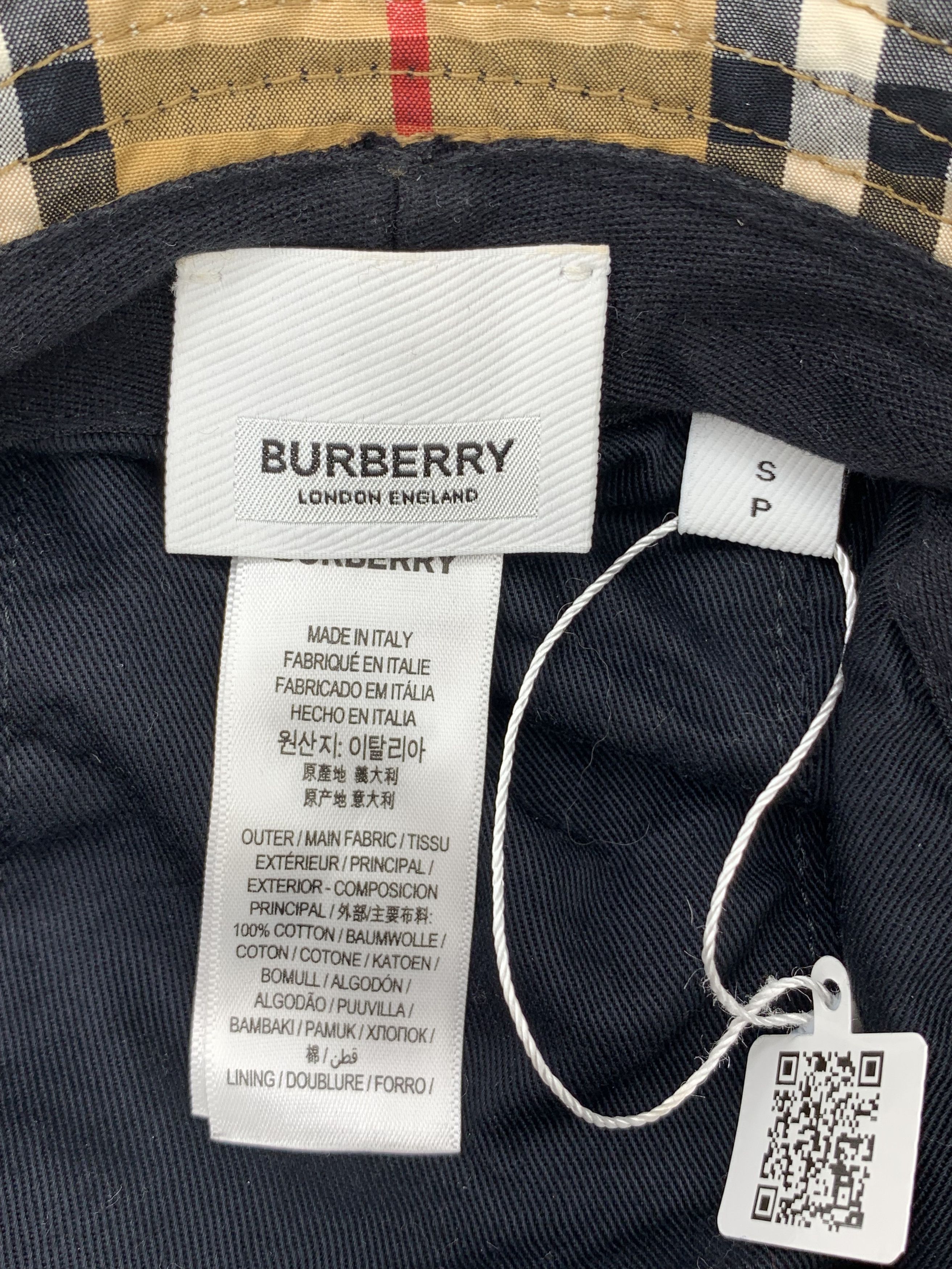 Burberry Burberry Hat – Brown Check Cotton Bucket Hat (Size S, 55cm) Size ONE SIZE - 4 Thumbnail