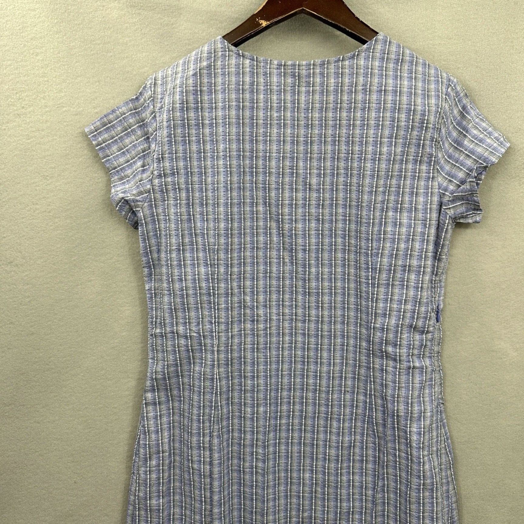 Patagonia Patagonia Shirt Dress Women's M Blue Plaid Short Sleeve Zip Knee Length Vintage No Size 32" / US 10 / IT 46 - 7 Thumbnail