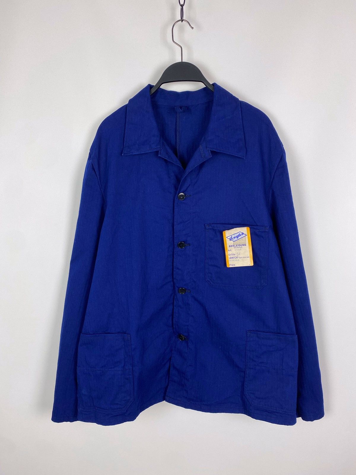 Vintage 70s 80s Vintage German Forglos HBT Sanfor Work Chore Jacket Size US L / EU 52-54 / 3 - 1 Thumbnail