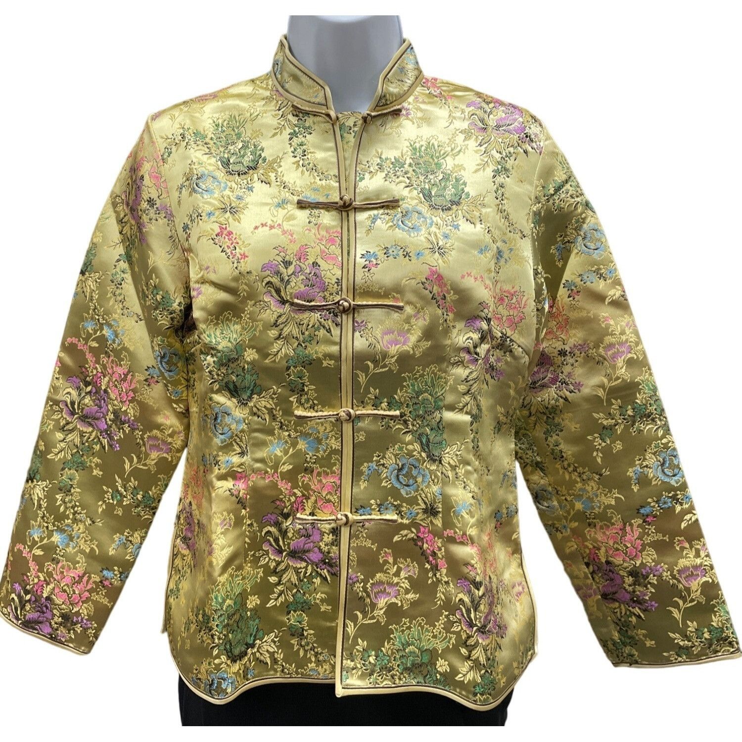 Other Hong Kong Memories Women's Gold Floral Jacket S NWT SKU 1344 Size S / US 4 / IT 40 - 1 Thumbnail