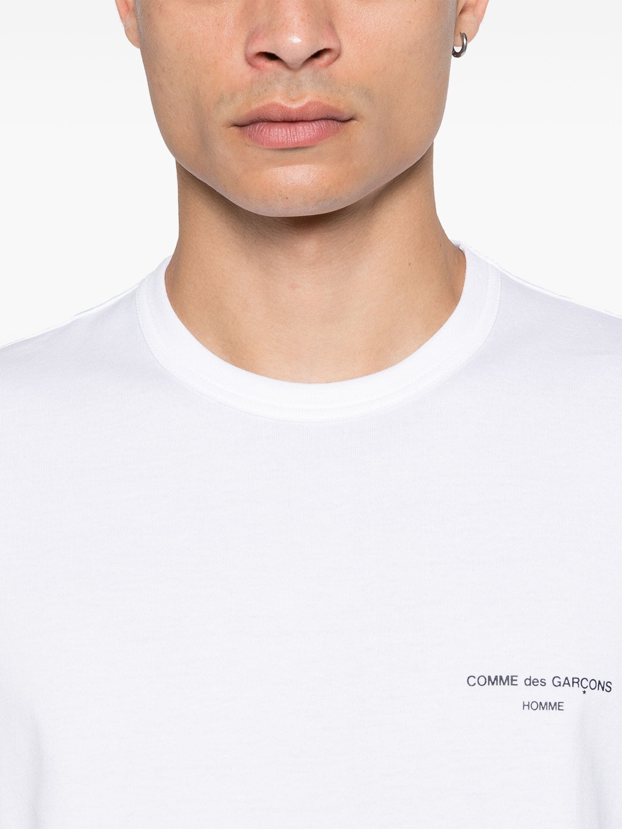 Comme des Garcons Homme o1mle1024 Logo T- Shirt in White Size US S / EU 44-46 / 1 - 5 Thumbnail