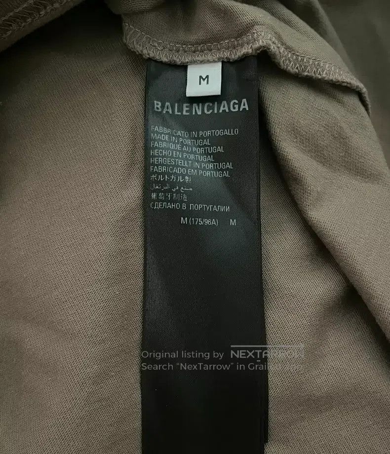 Balenciaga Balenciaga Logo Letter Khaki Short-Sleeve T-Shirt Size US M / EU 48-50 / 2 - 4 Thumbnail