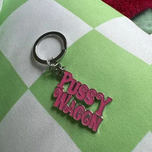 Vintage PXSSY WAGON Letter Metal Enamel Keychains Size ONE SIZE - 1 Thumbnail