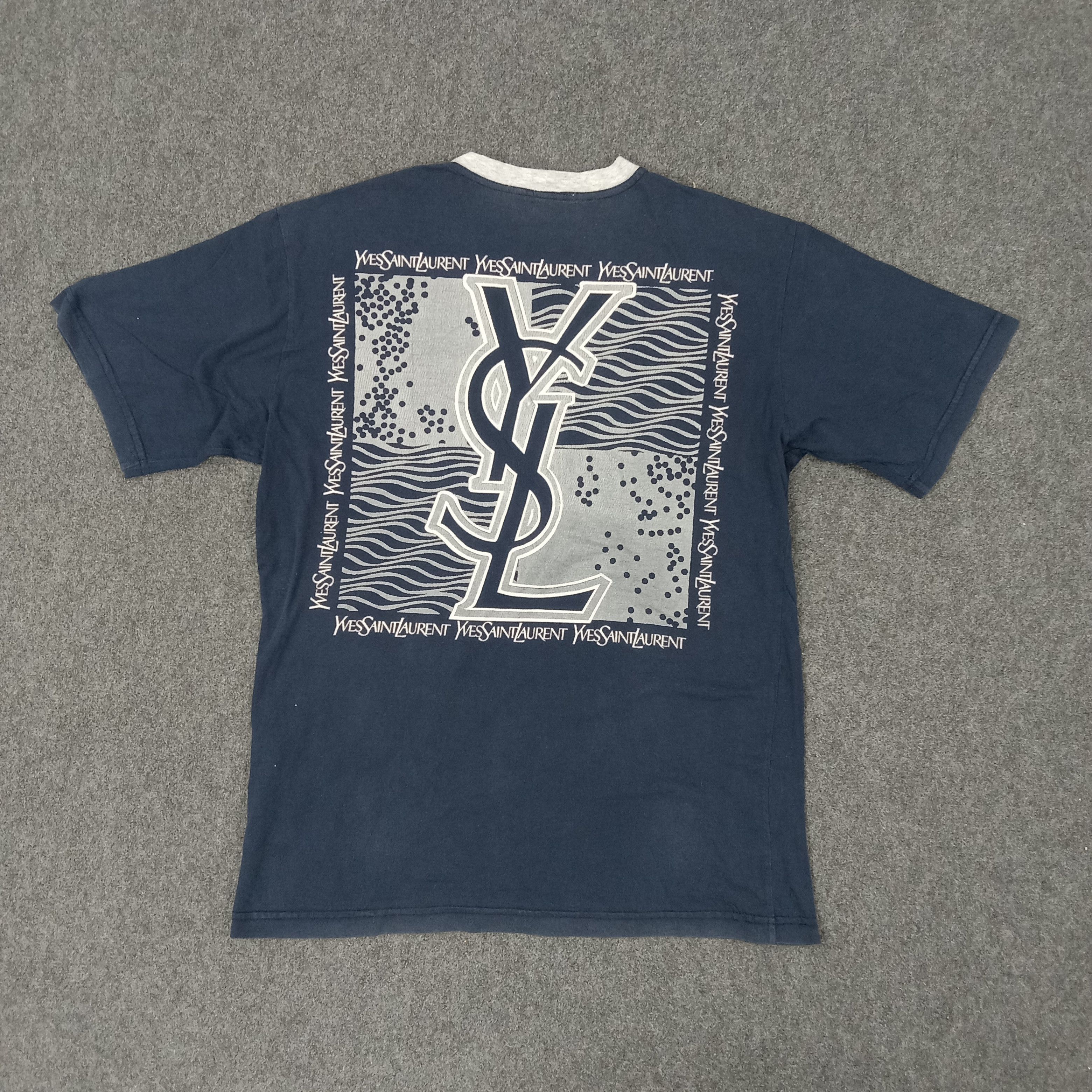 Vintage × Yves Saint Laurent Yves Saint Laurent Italian Brand Tshirt Size US L / EU 52-54 / 3 - 1 Thumbnail
