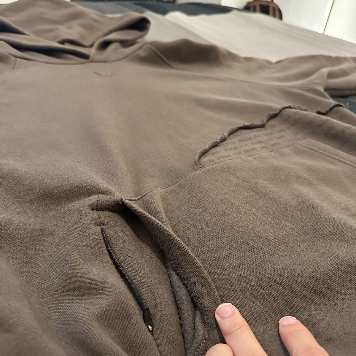 ASRV ASRV 0305. Mantra Hoodie - Deep Taupe Size US M / EU 48-50 / 2 - 4 Thumbnail