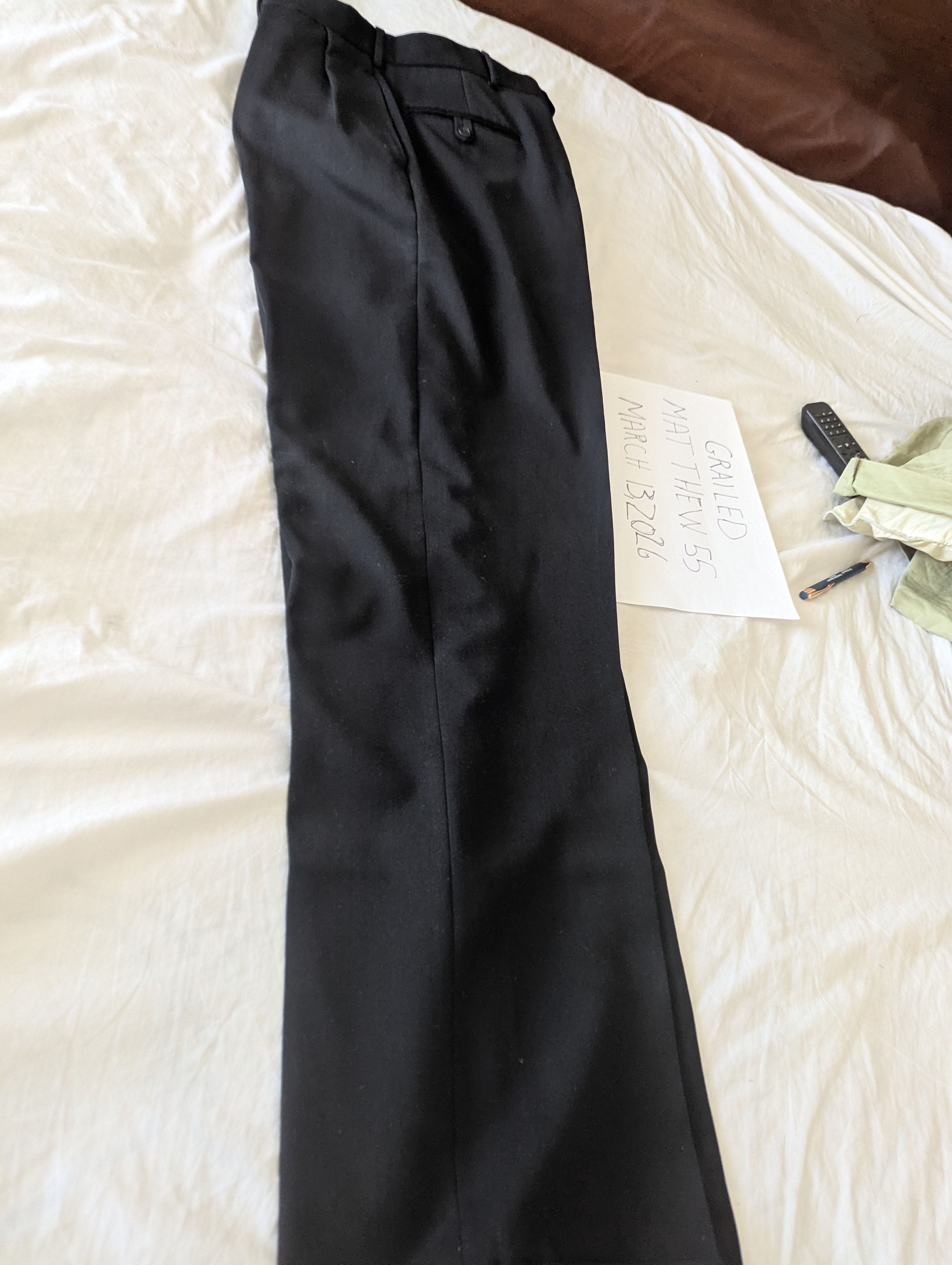 Polo Ralph Lauren Vintage Wool Black Pant Size 38L - 1 Thumbnail
