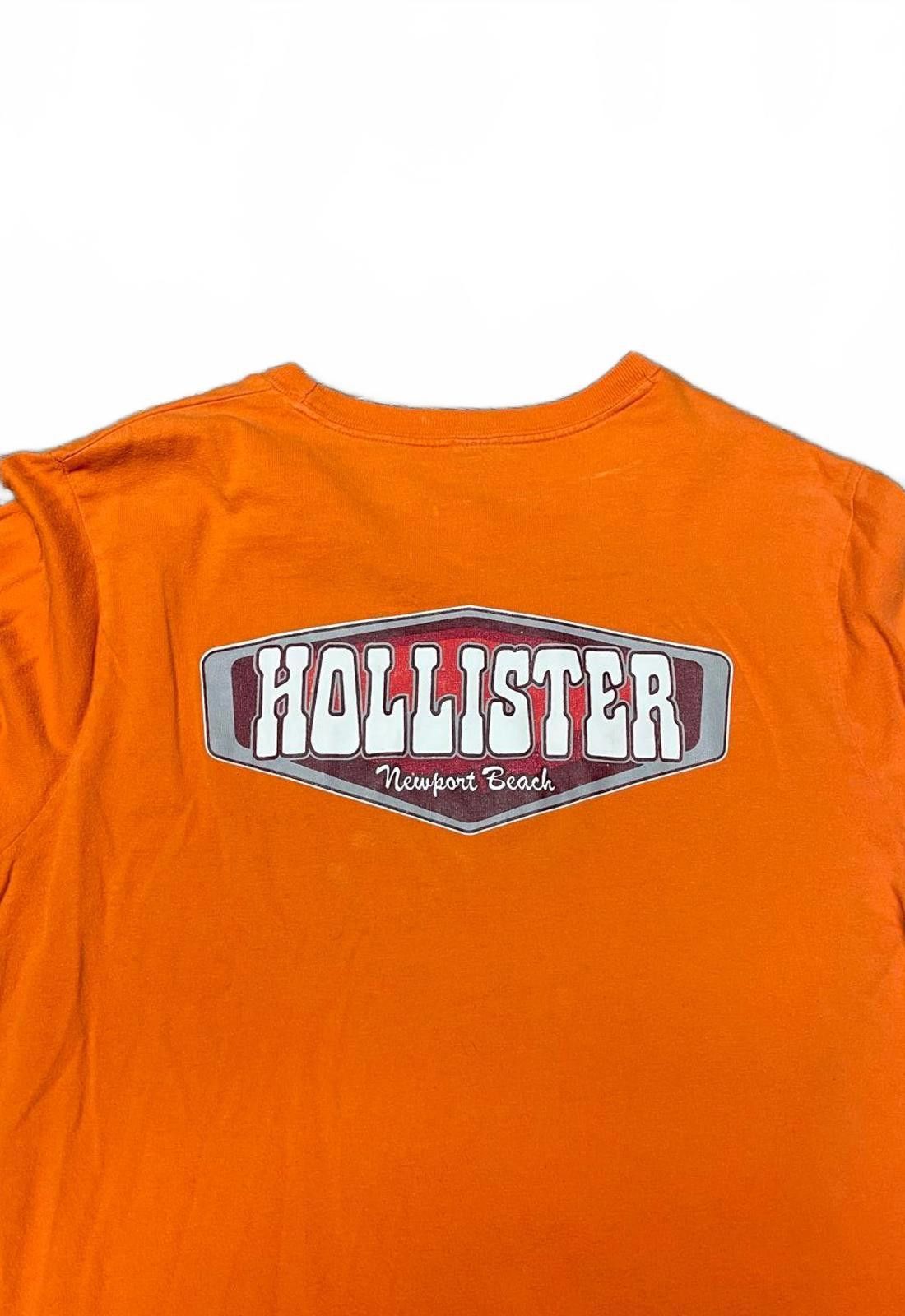 Hollister Hollister Newport Beach Orange & White 2XL Long Sleeve Tee Size US XXL / EU 58 / 5 - 2 Thumbnail