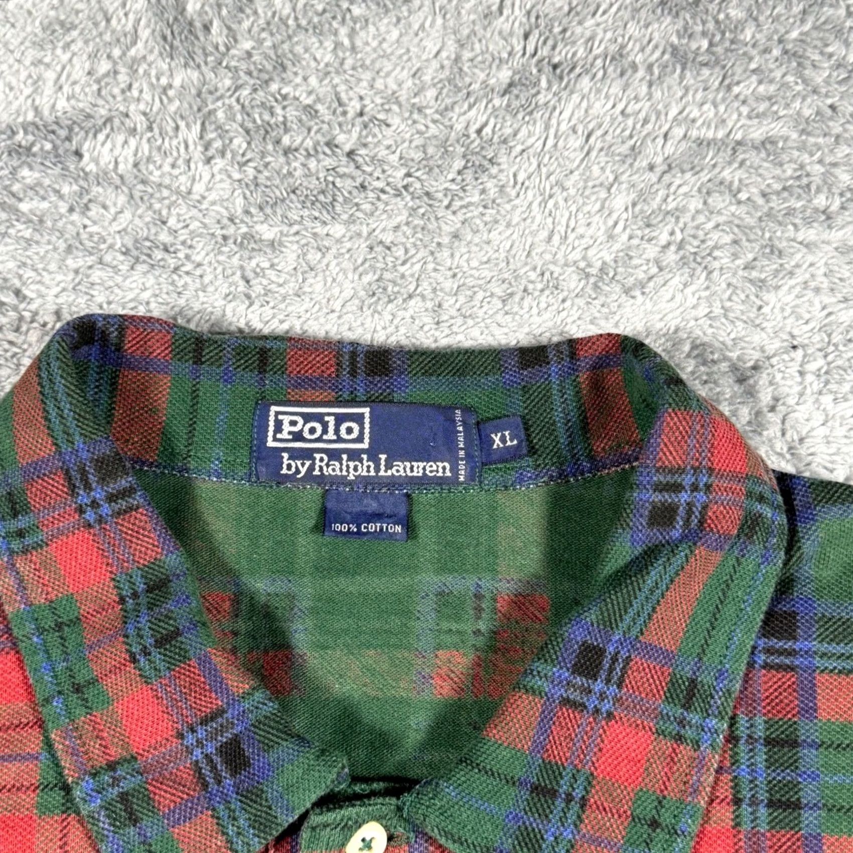 Polo Ralph Lauren Vintage Polo Ralph Lauren Plaid Shirt Red Green Size XL Mens Size US XL / EU 56 / 4 - 3 Thumbnail