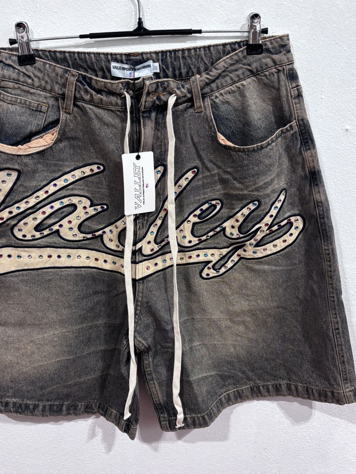 Vale Vale Forever Skittle Denim Jean Shorts Blue Size US 32 / EU 48 - 3 Thumbnail