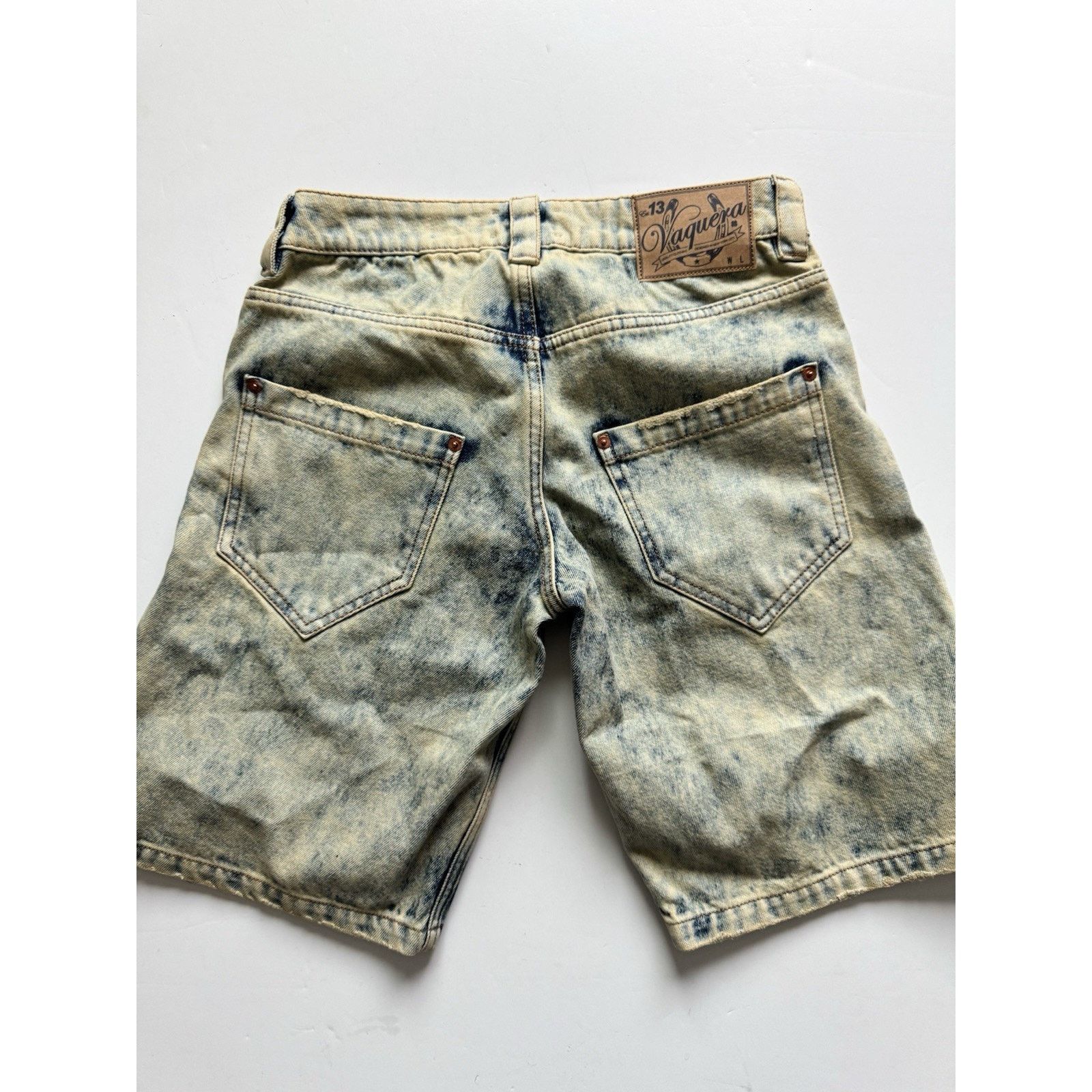 Vaquera VAQUERA Split Side Denim Shorts Acid Wash NWT size 27 Size 27" / US 4 / IT 40 - 2 Thumbnail