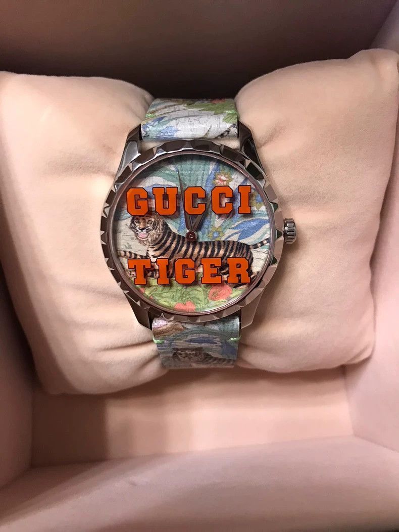 Gucci Gucci Tiger Pattern Quartz Watch with Box-2506 Size ONE SIZE - 2 Thumbnail