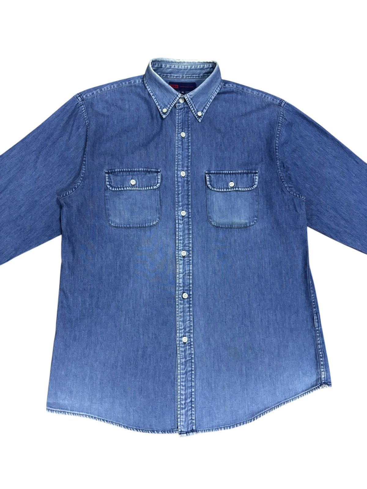 Edwin × Japanese Brand Vintage 90s Edwin Button Up Denim Size US XL / EU 56 / 4 - 3 Thumbnail