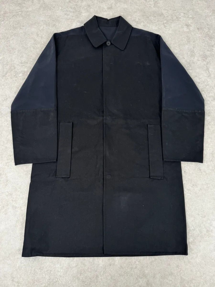 Balenciaga 2010s Balenciaga Sample Black & Navy Geometrical Trench Coat Size US S / EU 44-46 / 1 - 1 Thumbnail