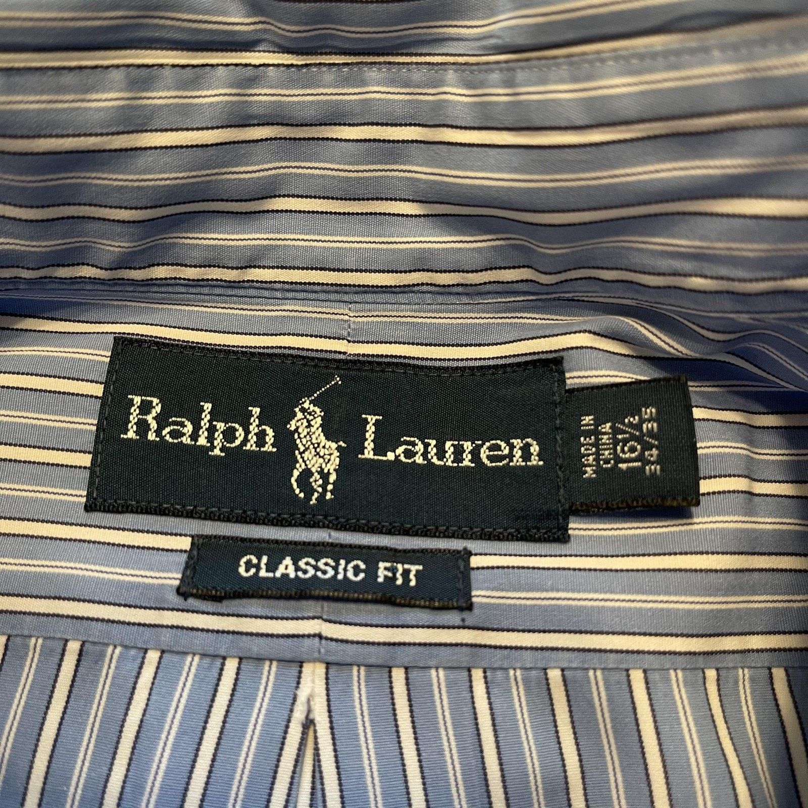 Ralph Lauren Ralph Lauren Shirt Mens 16.5 34/35 Blue Stripe Classic Fit Size US XL / EU 56 / 4 - 6 Thumbnail