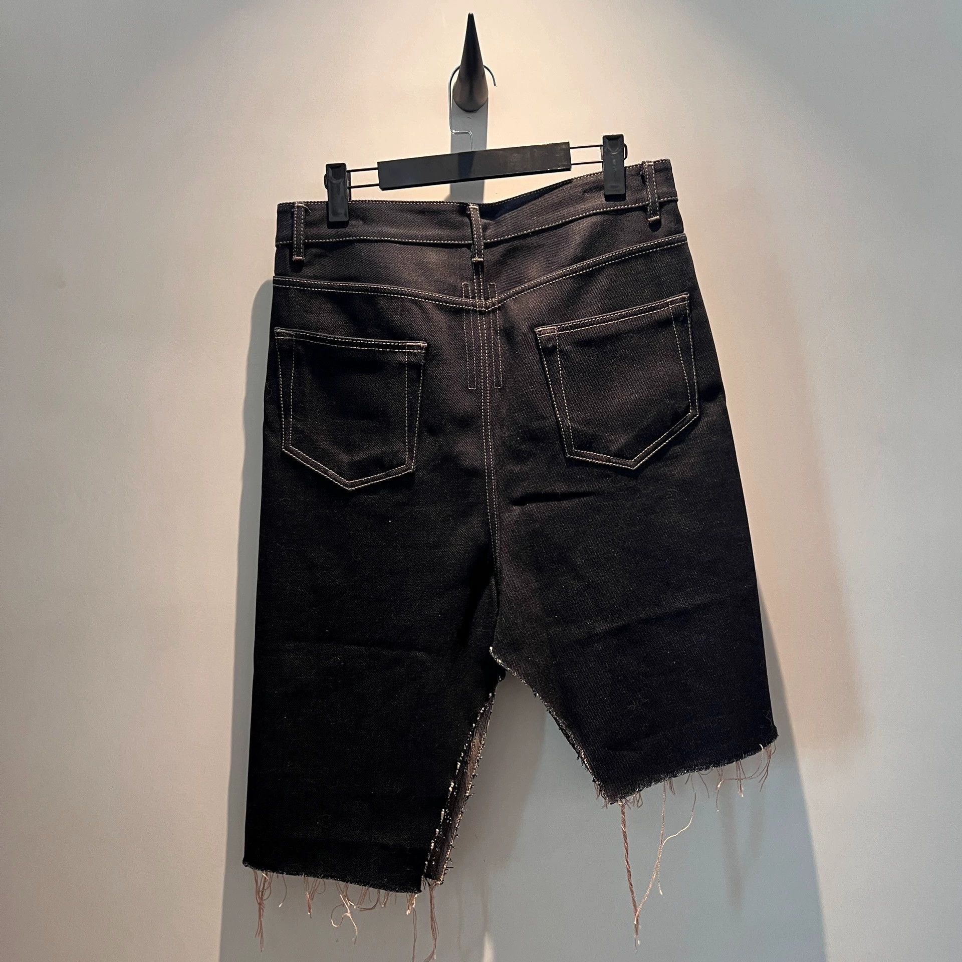 Rick Owens Rick Owens Men's Denim Skirt with Fringe Hem Size US 31 - 2 Thumbnail