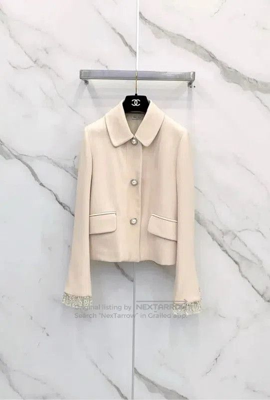Miu Miu Miu Miu Pink Cotton Blend Women's Jacket . Size S / US 4 / IT 40 - 1 Thumbnail