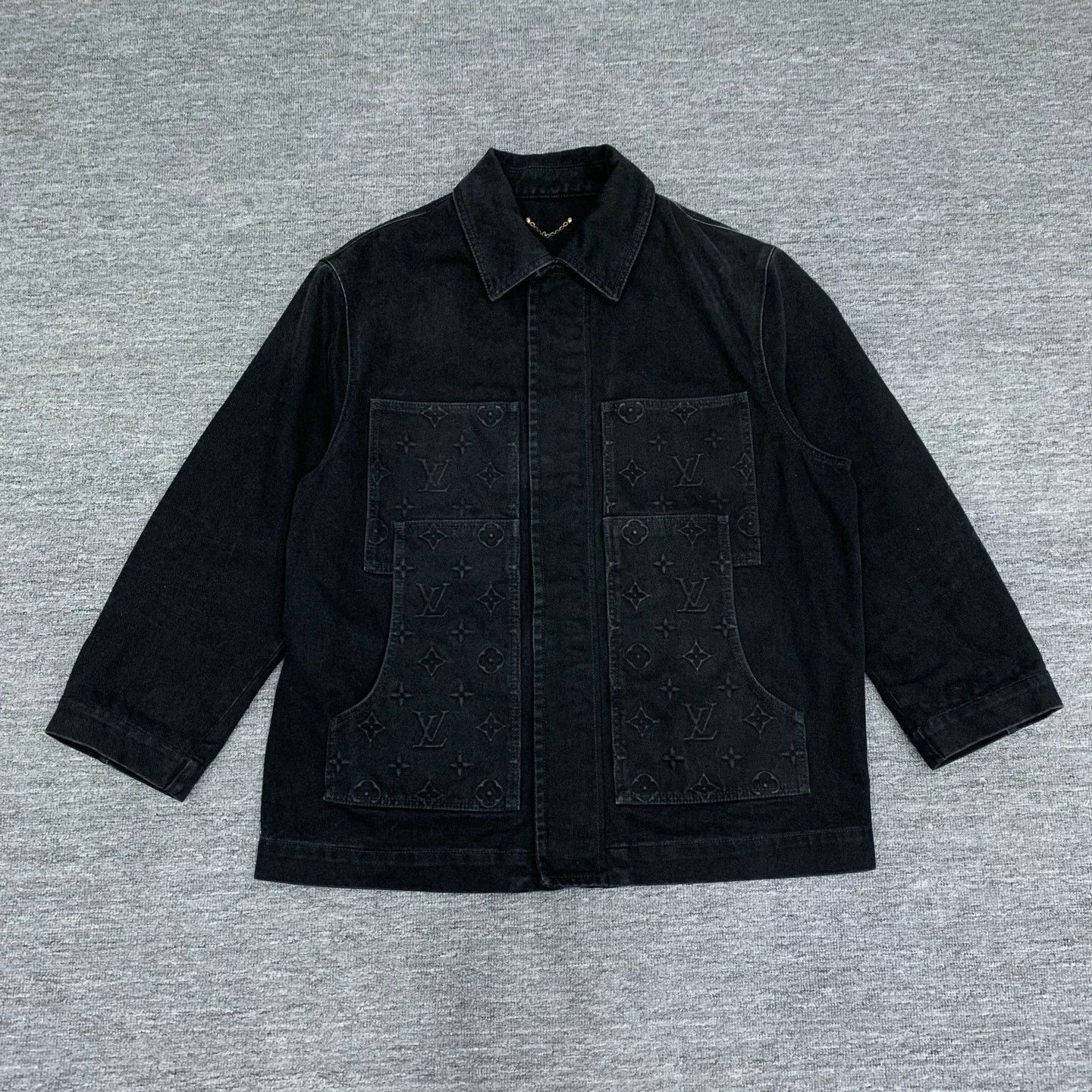 Louis Vuitton Louis VuittonAll-Over Print Logging Washed Denim Jacket Size US L / EU 52-54 / 3 - 2 Thumbnail