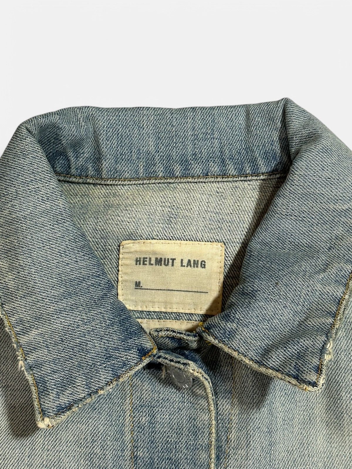 Helmut Lang Helmut Lang - Sun Faded Broken Denim Jacket Size US S / EU 44-46 / 1 - 5 Thumbnail