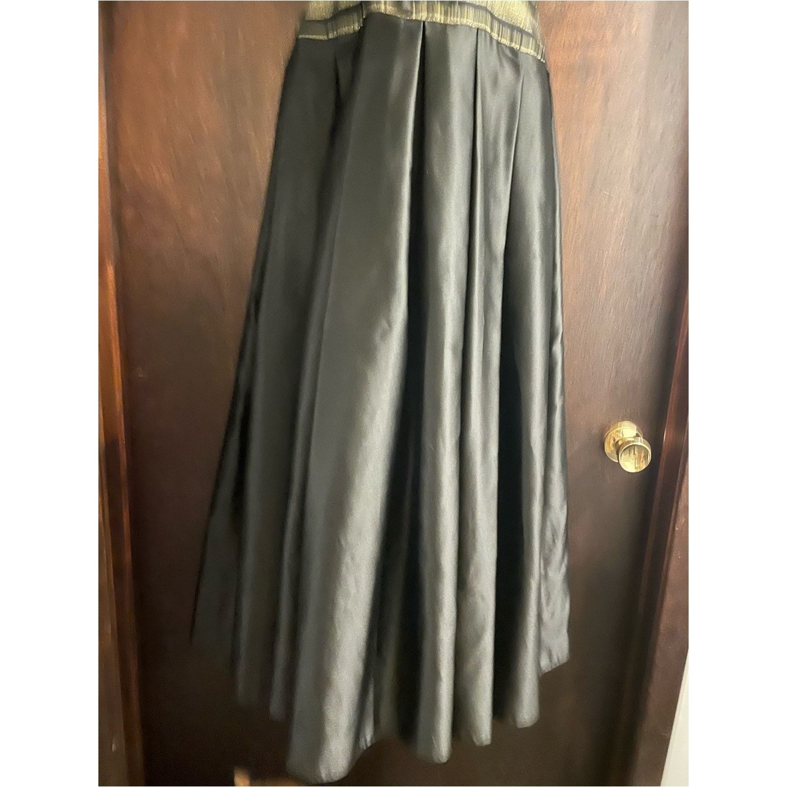 Vintage Dave & Johnny VNTG Gold Black Striped Dress 3/4 90's Formal Size S / US 4 / IT 40 - 4 Thumbnail