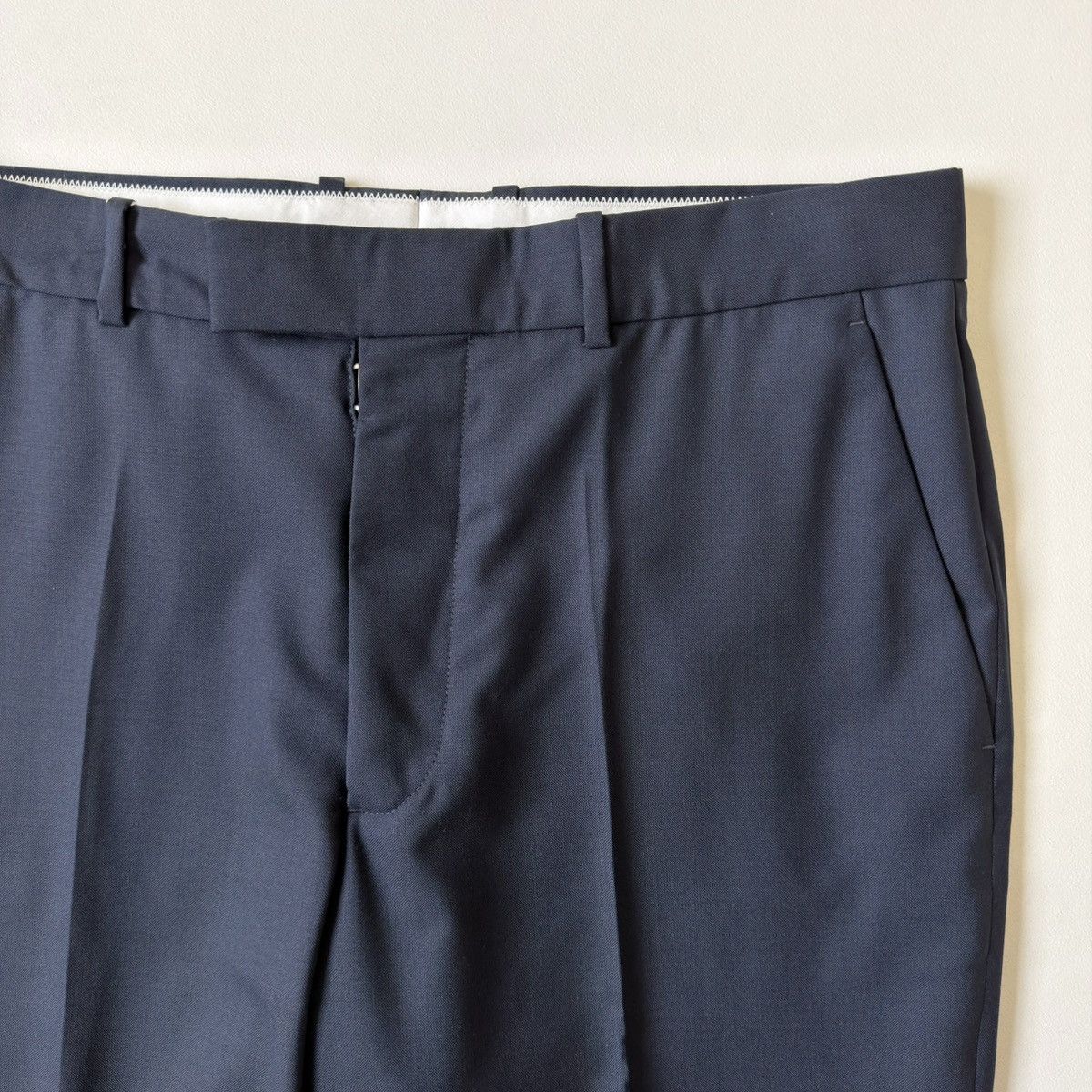 Maison Margiela S/S 18 Straight Leg Blue Wool Trousers Size US 34 / EU 50 - 5 Thumbnail