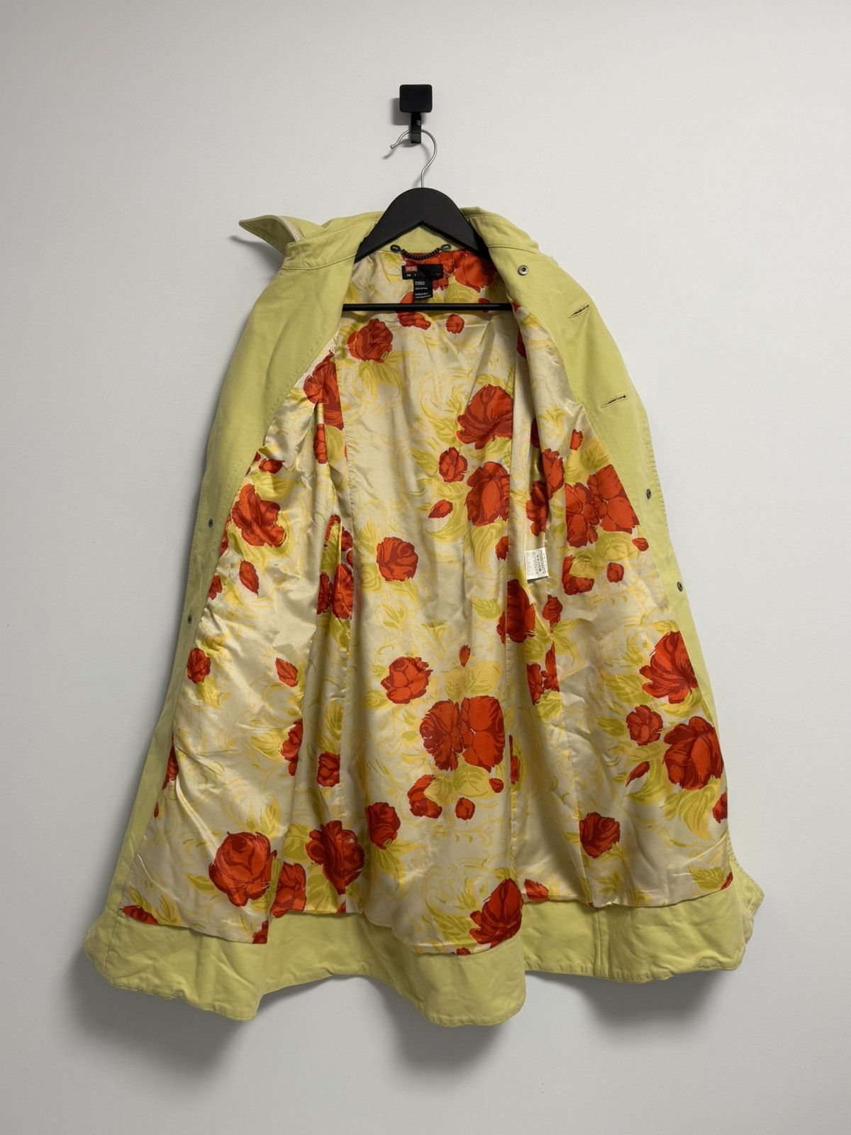 Diesel Diesel Vintage 90s Cotton Trench Coat Y2K Lemon Sz S Size S / US 4 / IT 40 - 11 Thumbnail