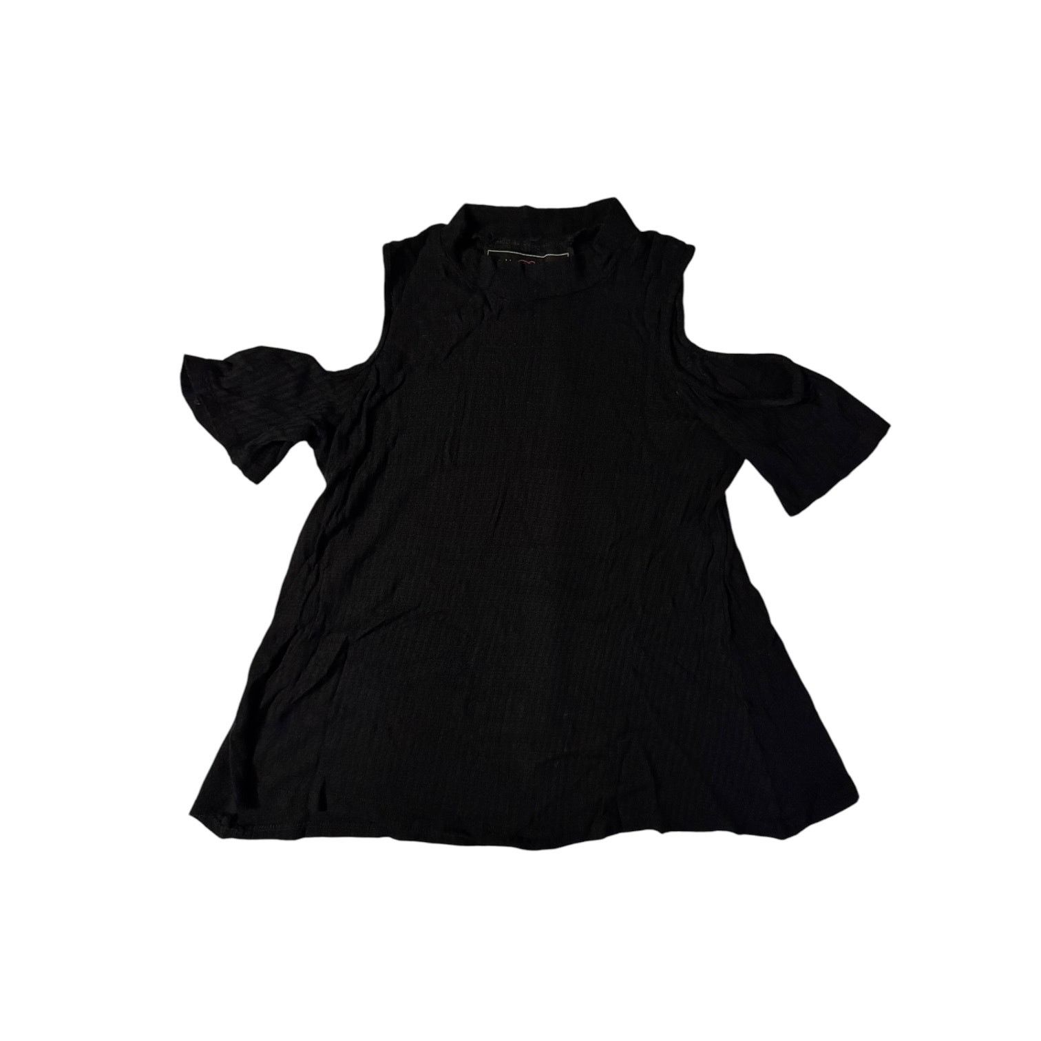 Other Polly & Esther Black Stretch Open Shoulder Shirt Small Size S / US 4 / IT 40 - 1 Thumbnail