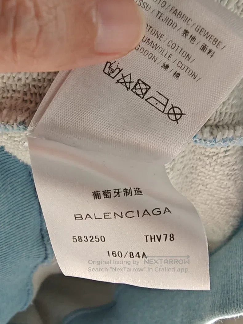 Balenciaga Balenciaga Haze Blue Snap Hoodie Size US S / EU 44-46 / 1 - 5 Thumbnail