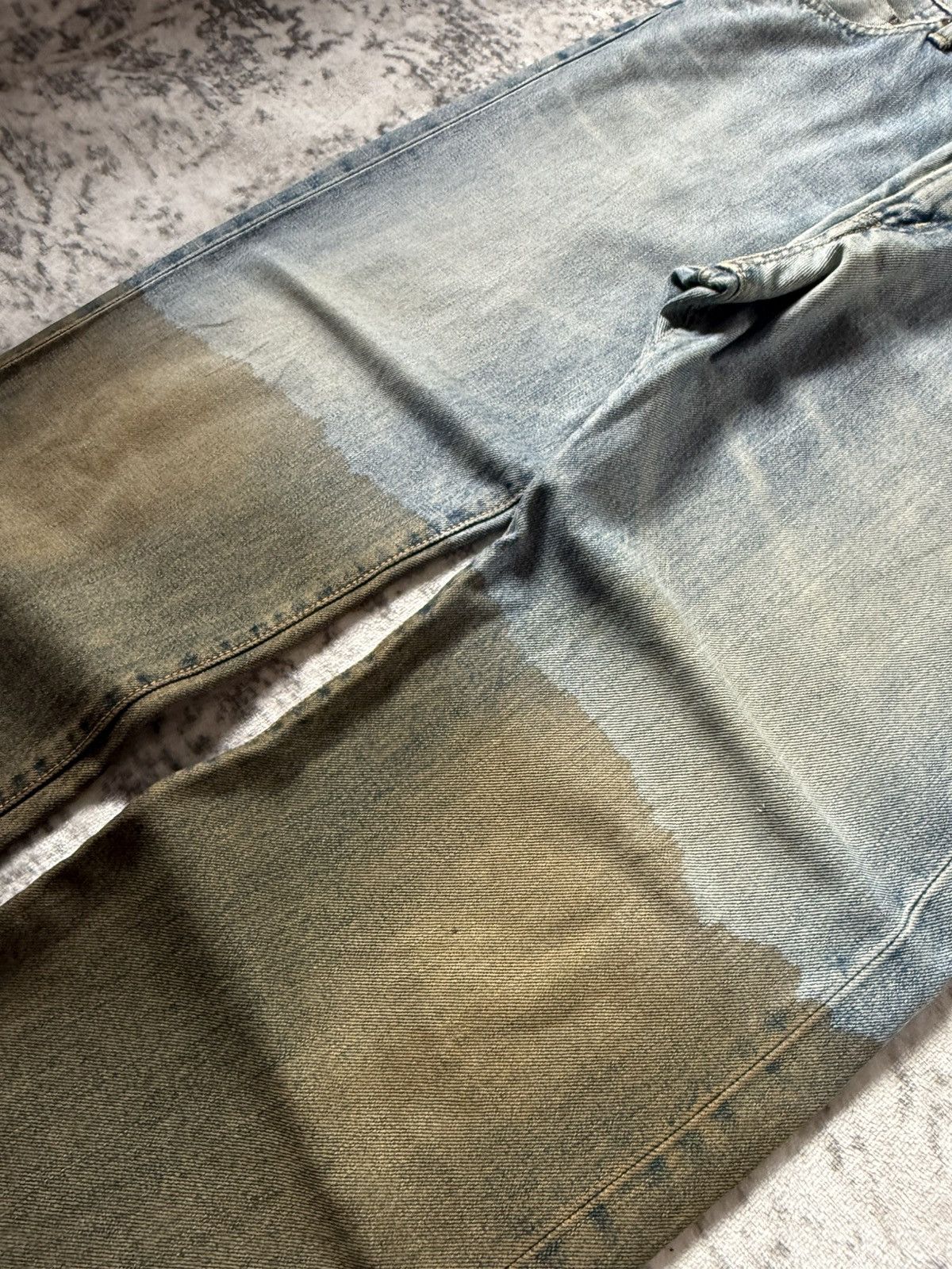 Japanese Brand Edwin 505 Trompe L’oeil Earthy Mud Dipped Selvedge Jeans Size US 34 / EU 50 - 8 Thumbnail