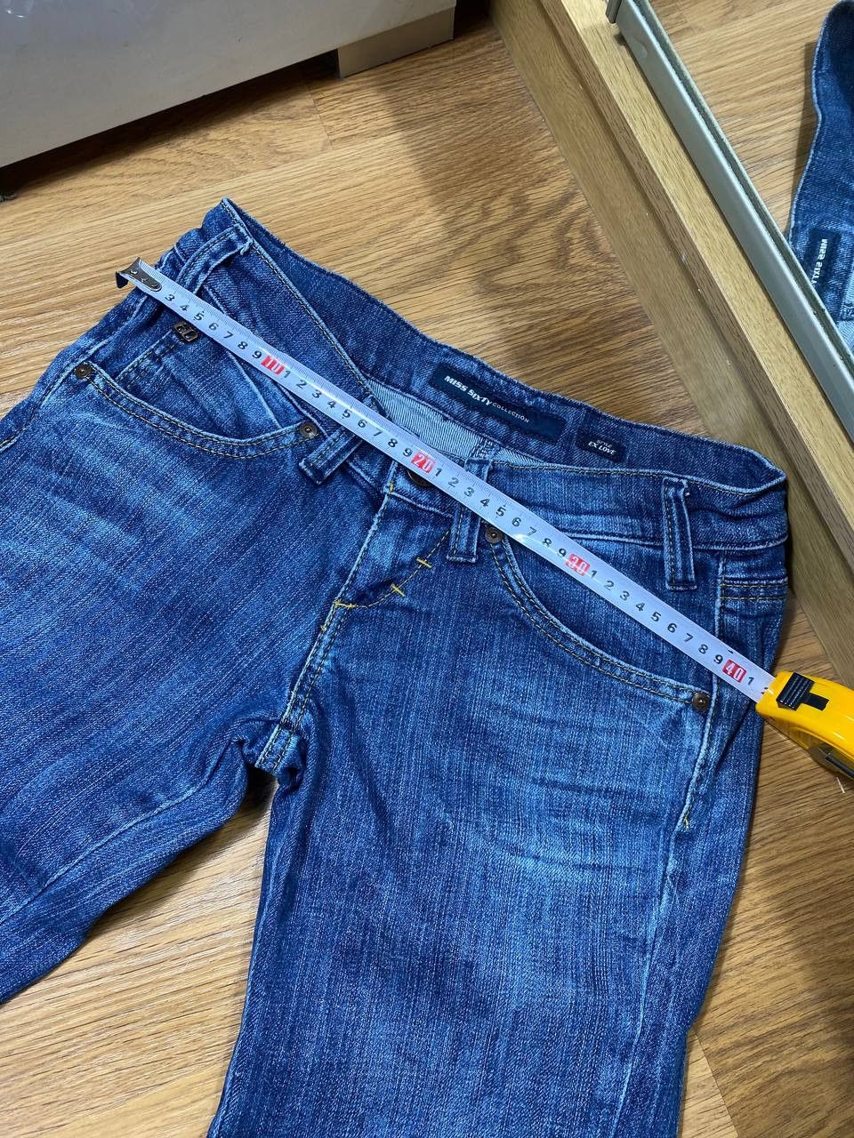 Japanese Brand Crazy Crash Dirty Baggy Faded Jean Japan Avant Garde Style Size US 28 / EU 44 - 6 Thumbnail