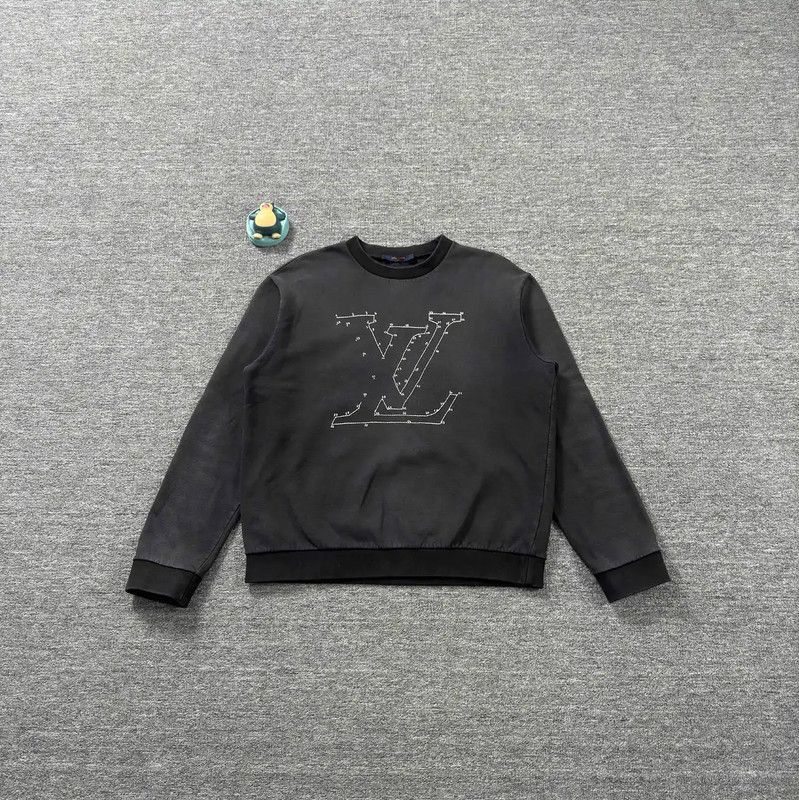 Louis Vuitton Louis Vuitton Men's Black Cotton Sweatshirt 0089 Size US L / EU 52-54 / 3 - 1 Thumbnail