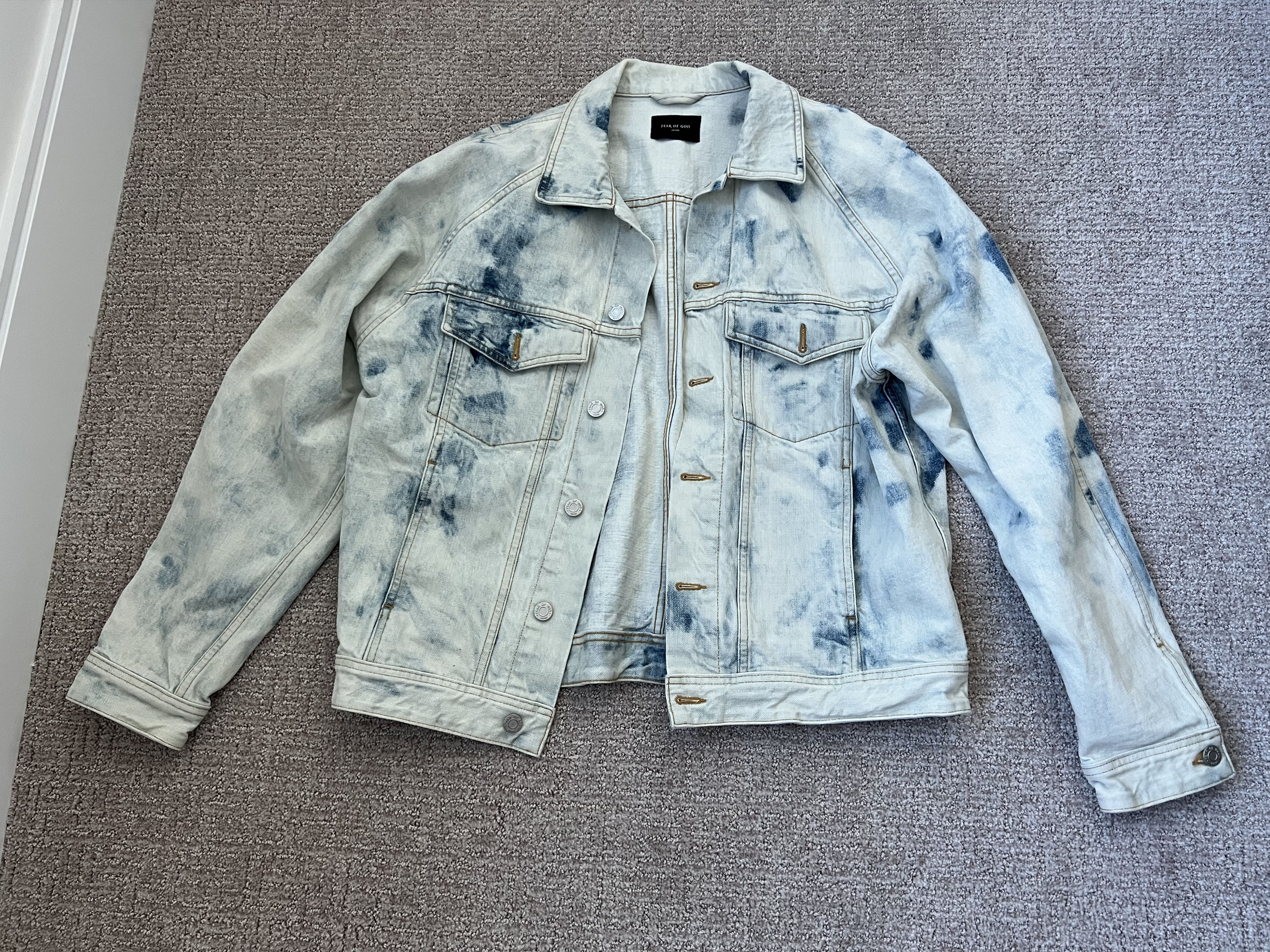 Fear of God Fear of God Distressed Denim Jacket Medium Made in USA Size US M / EU 48-50 / 2 - 2 Thumbnail