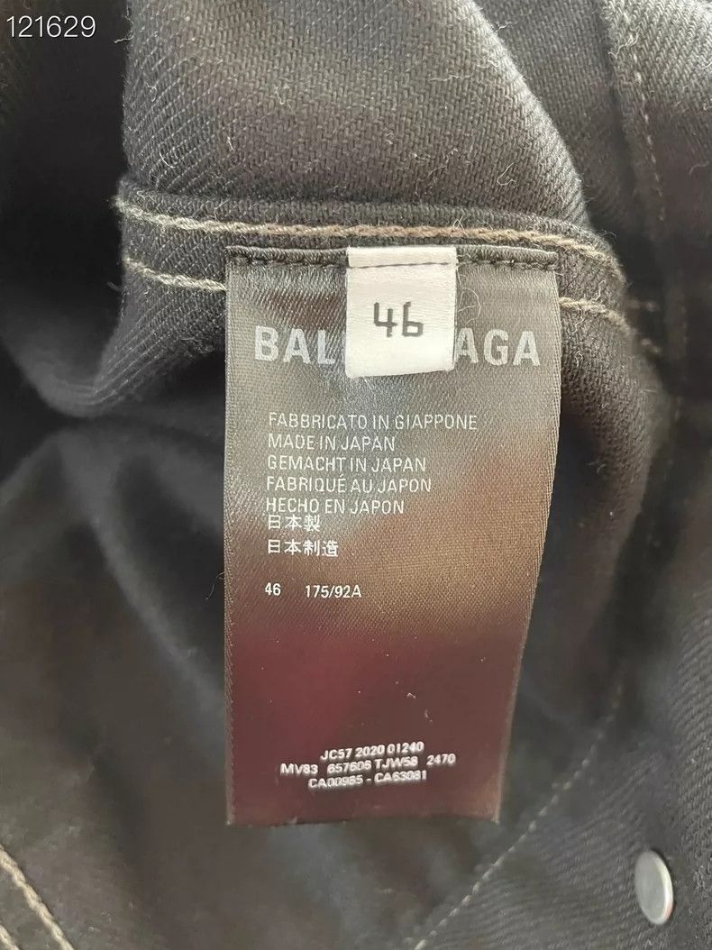 Balenciaga Black hooded denim jacket