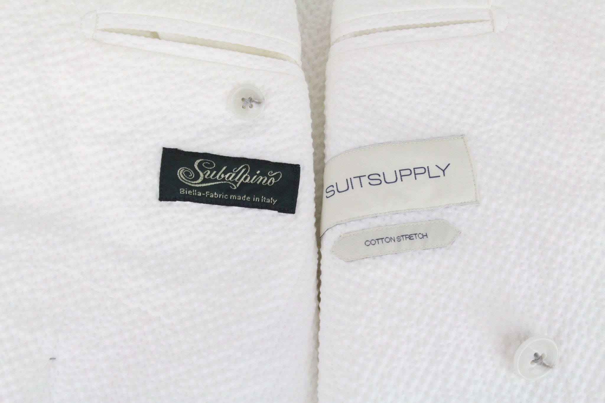 Suitsupply HAVANA UK38R Off-White Cotton Stretch Suit 67576 Size 38R - 10 Thumbnail