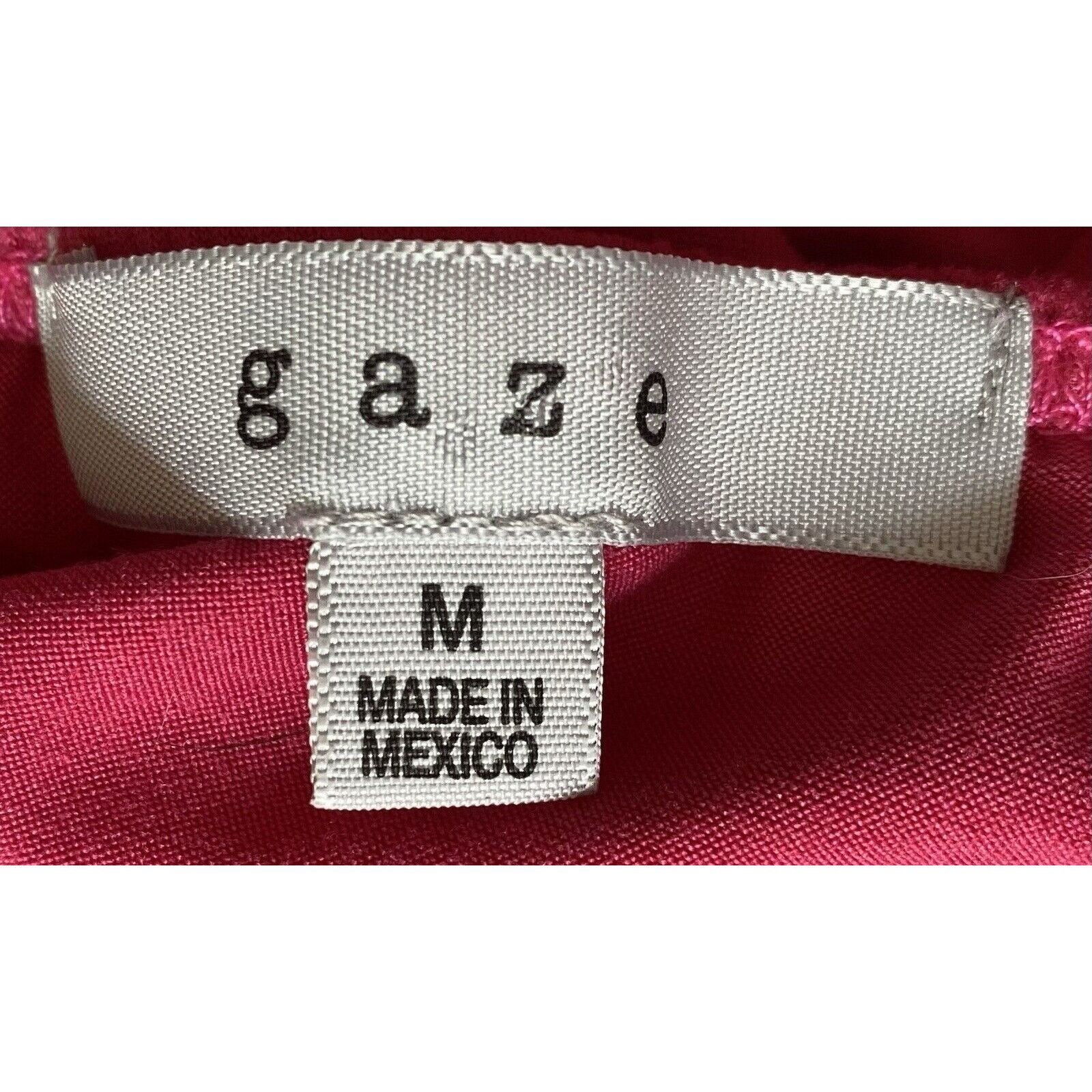 Other Gaze | Women's Bright Pink Tie Back Halter Crop Top | Medium Size M / US 6-8 / IT 42-44 - 4 Thumbnail